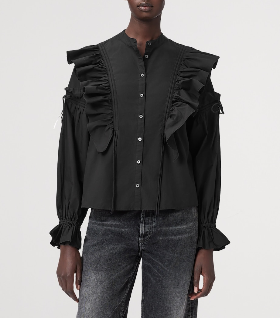 Cotton Poplin Lulu Shirt BLACK Image 5