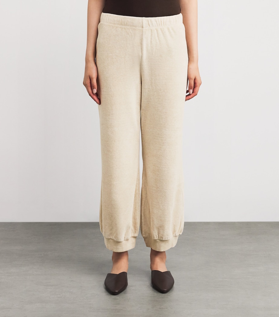 Cotton-Blend Harem Sweatpants OATMEAL HEATHER Image 3