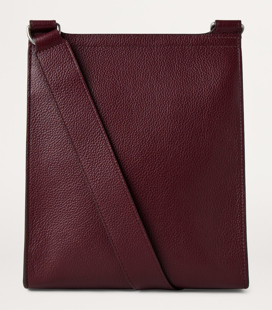 Leather Antony Messenger Bag BLACK CHERRY Image 3