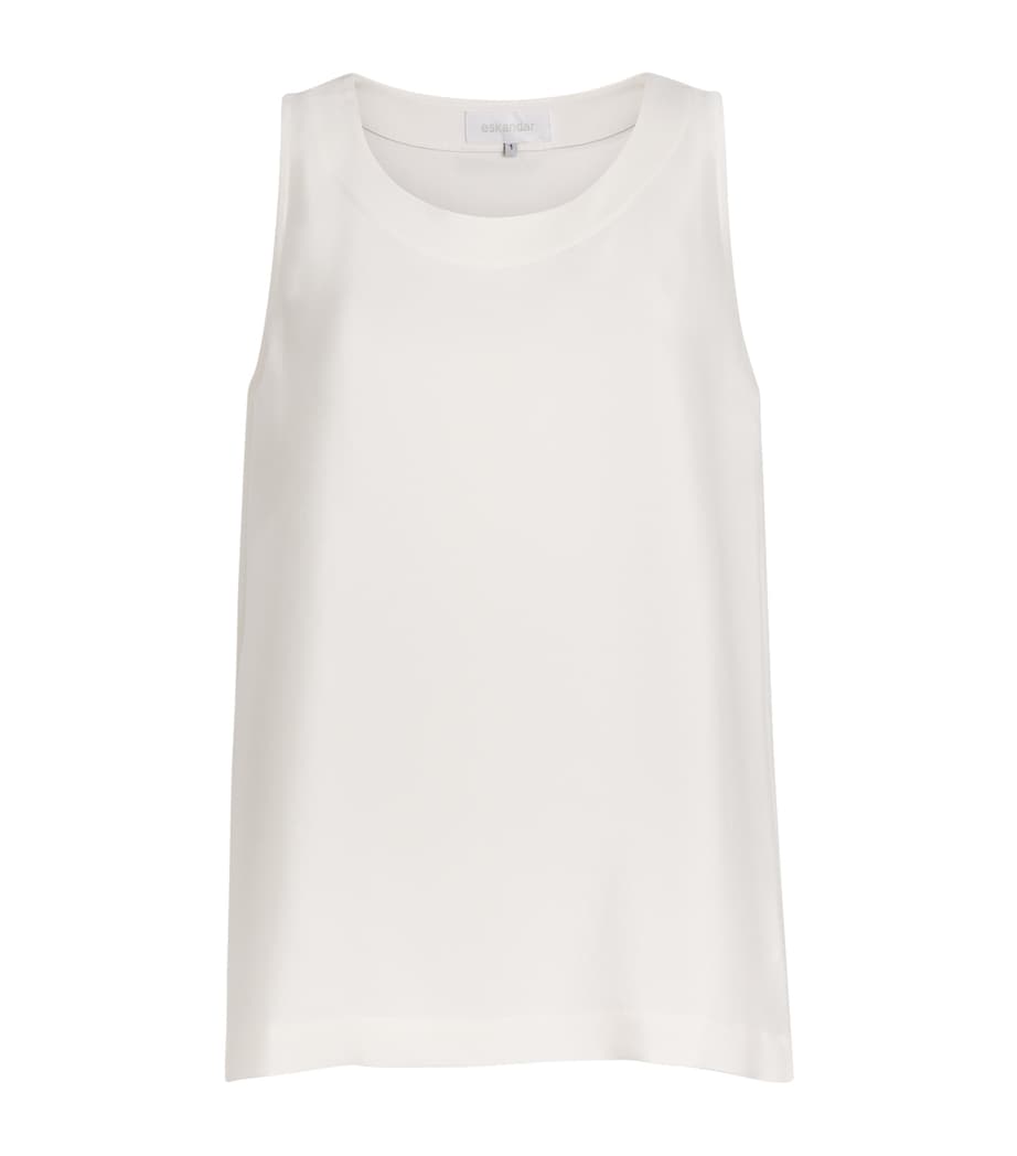 Eskandar Womens Silk Sleeveless Top White Image 1