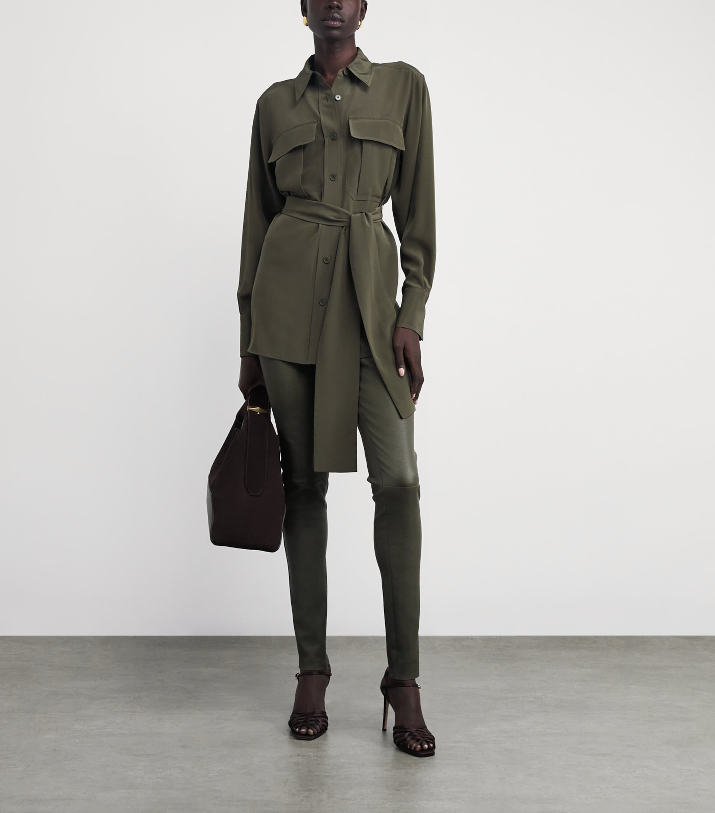 Lambskin Stretch Leggings PALM LEAF Image 2