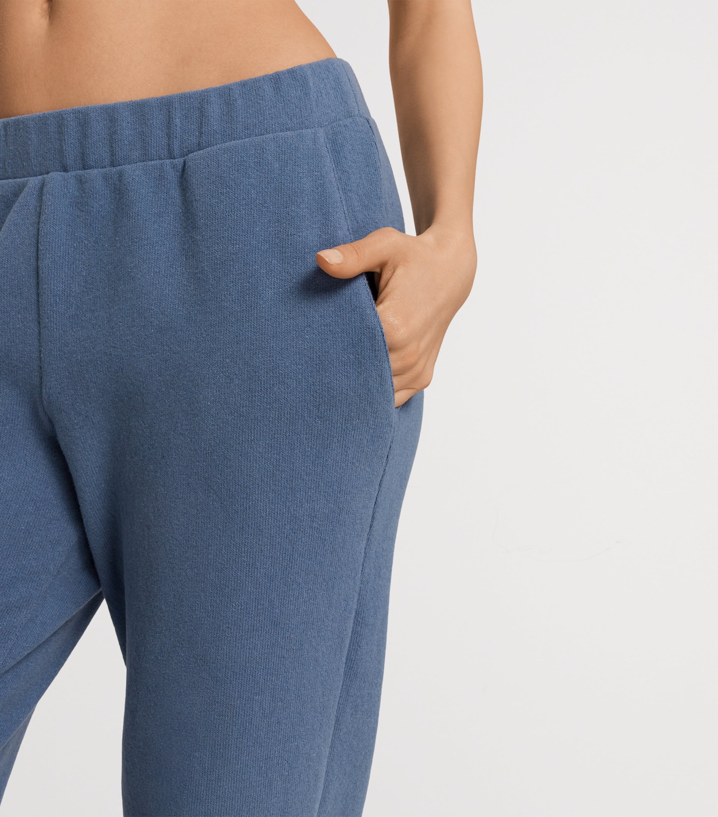 Organic Cotton-Blend Easy Wear Trousers DELICATE BLUE Image 6