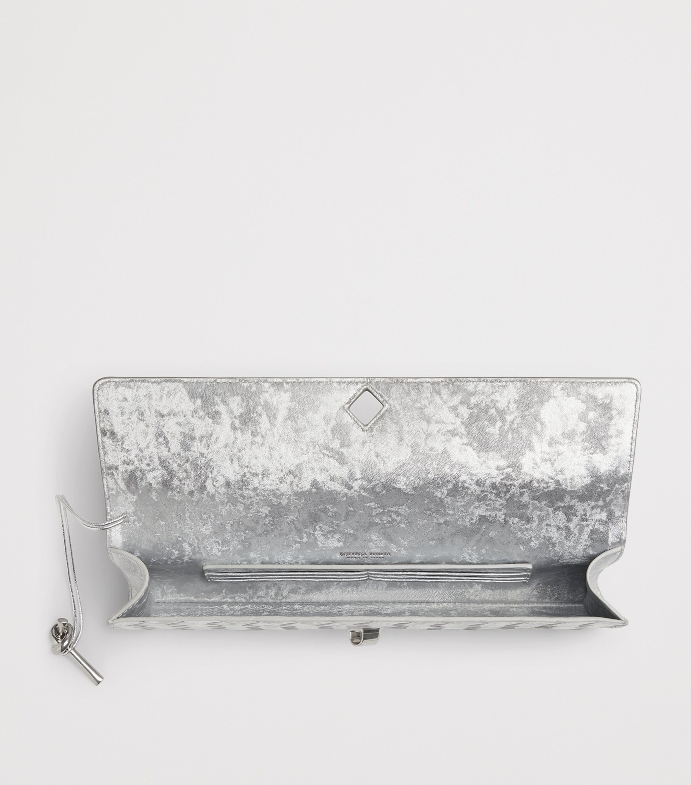 Bottega Veneta Laminated Leather Andiamo Clutch Bag Image 4