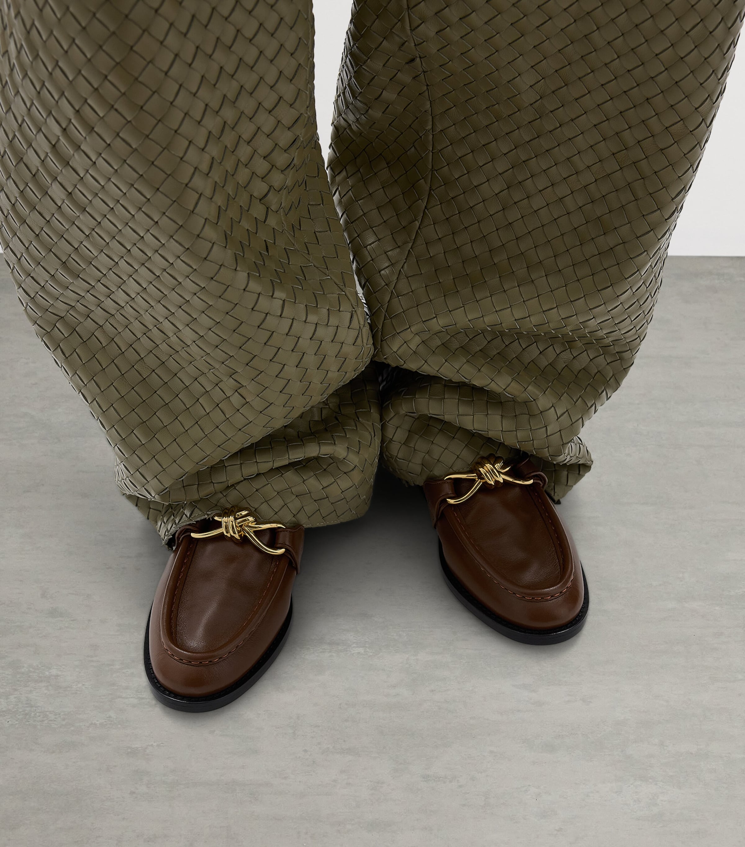 Bottega Veneta Leather Astaire Loafers Image 2