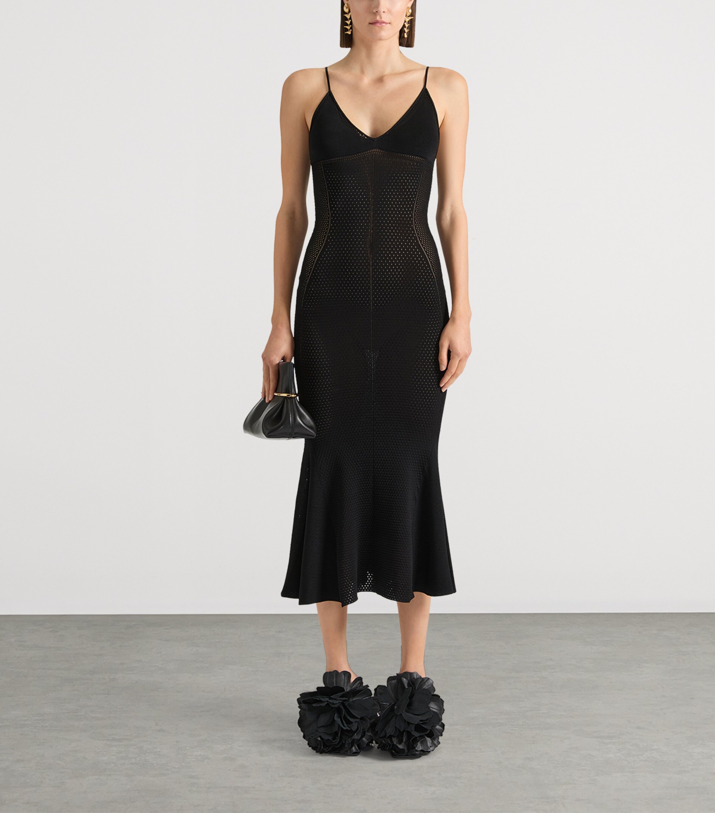 Givenchy Leather Boudoir Rose Heeled Mules 95 Black Image 2