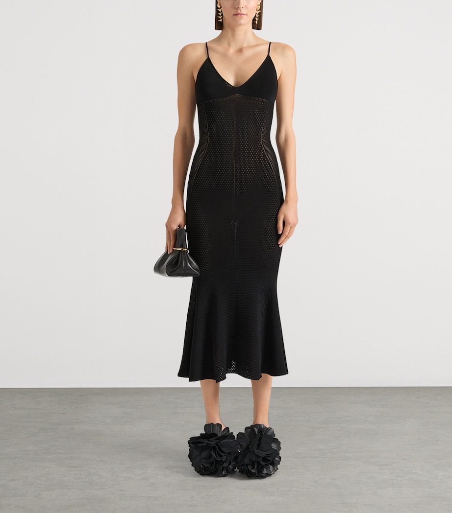 Givenchy Leather Boudoir Rose Heeled Mules 95 Black Image 2
