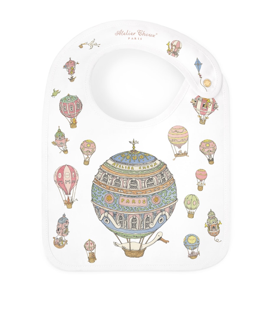 Organic Cotton Hot Air Balloon Bib MULTI Image 1