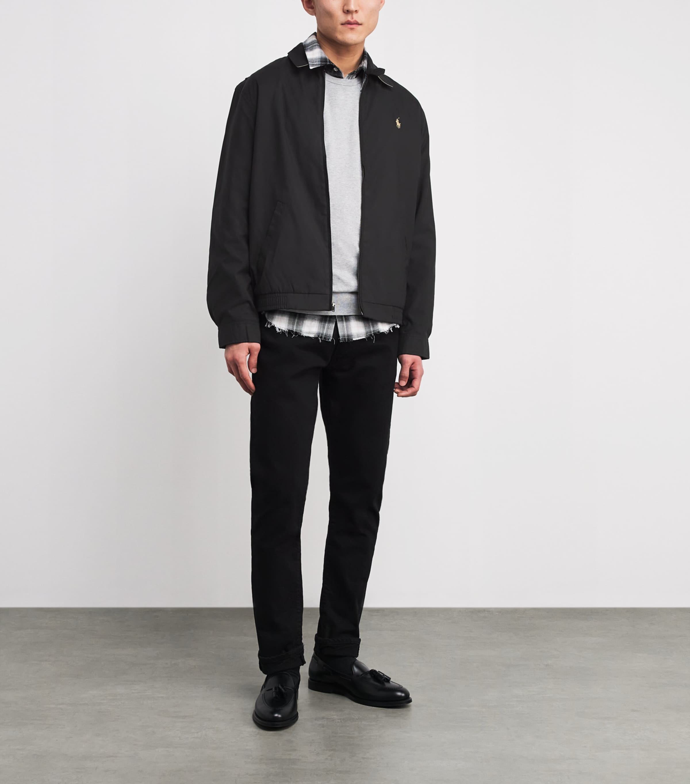 Polo Ralph Lauren Mens Polo Pony Harrington Jacket Black Image 2