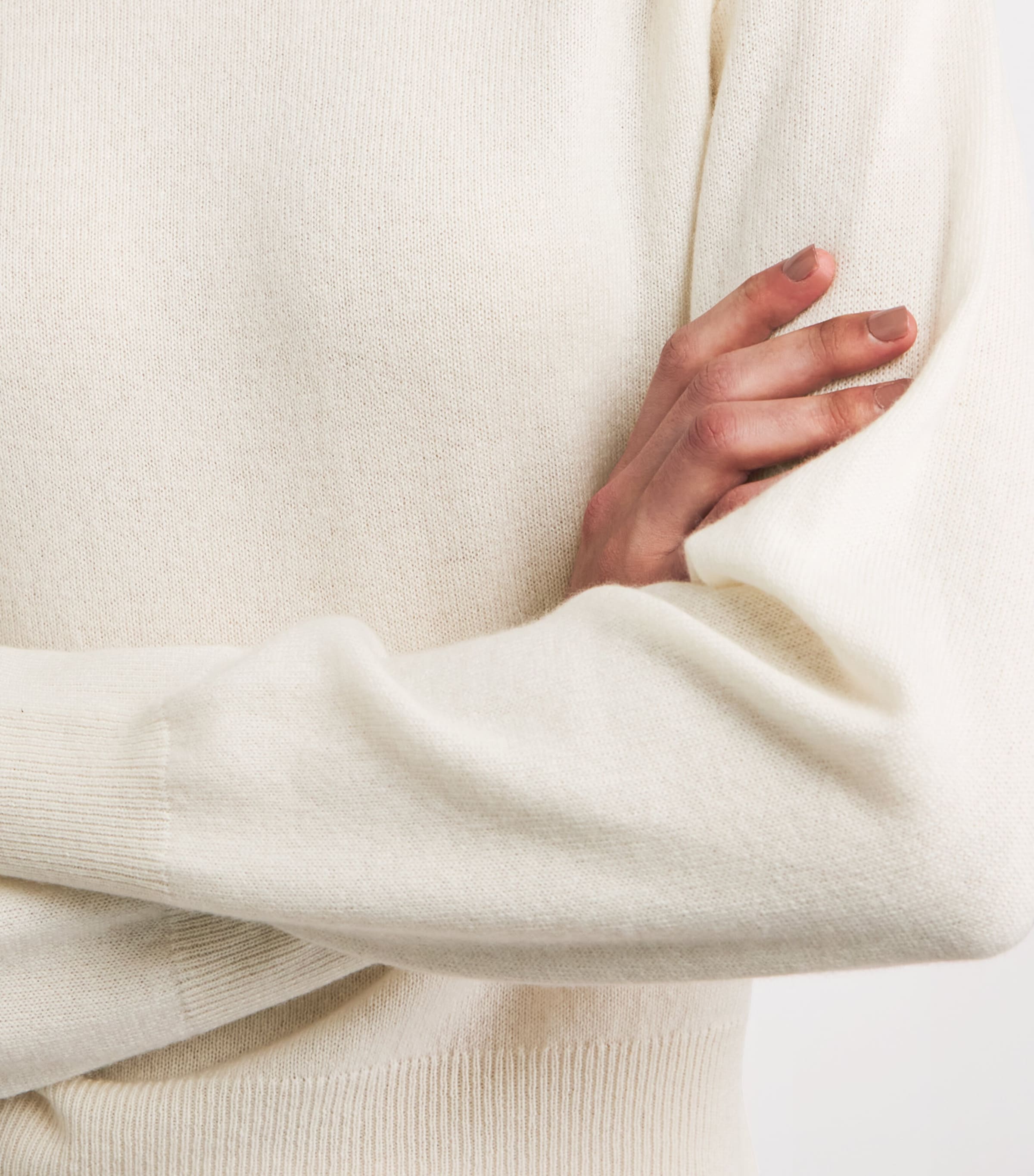 Le Kasha Womens Organic Cashmere Sweater White Image 3