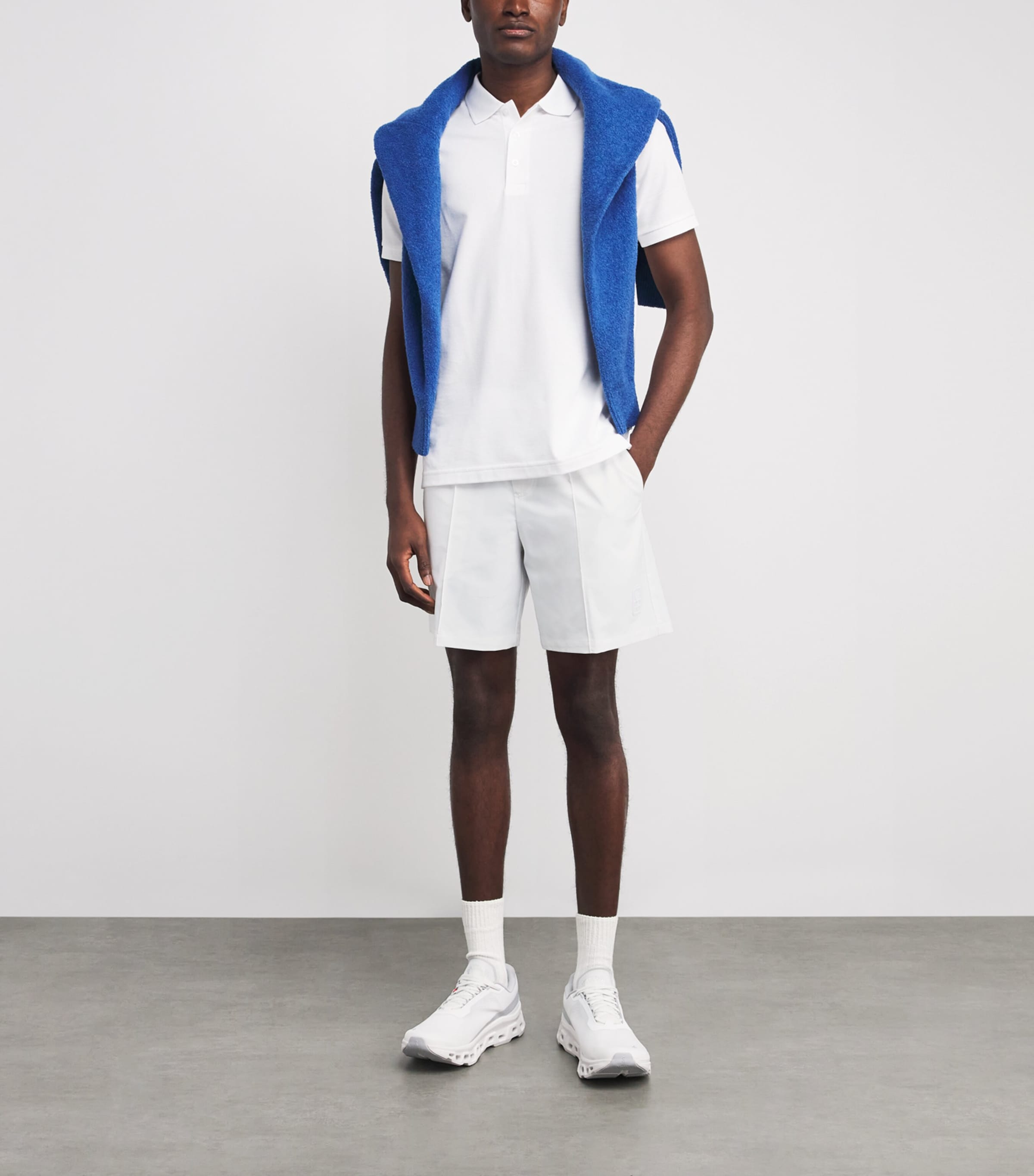 Lacoste Mens Stretch Taffeta Ultra Dry Tennis Shorts White Image 2