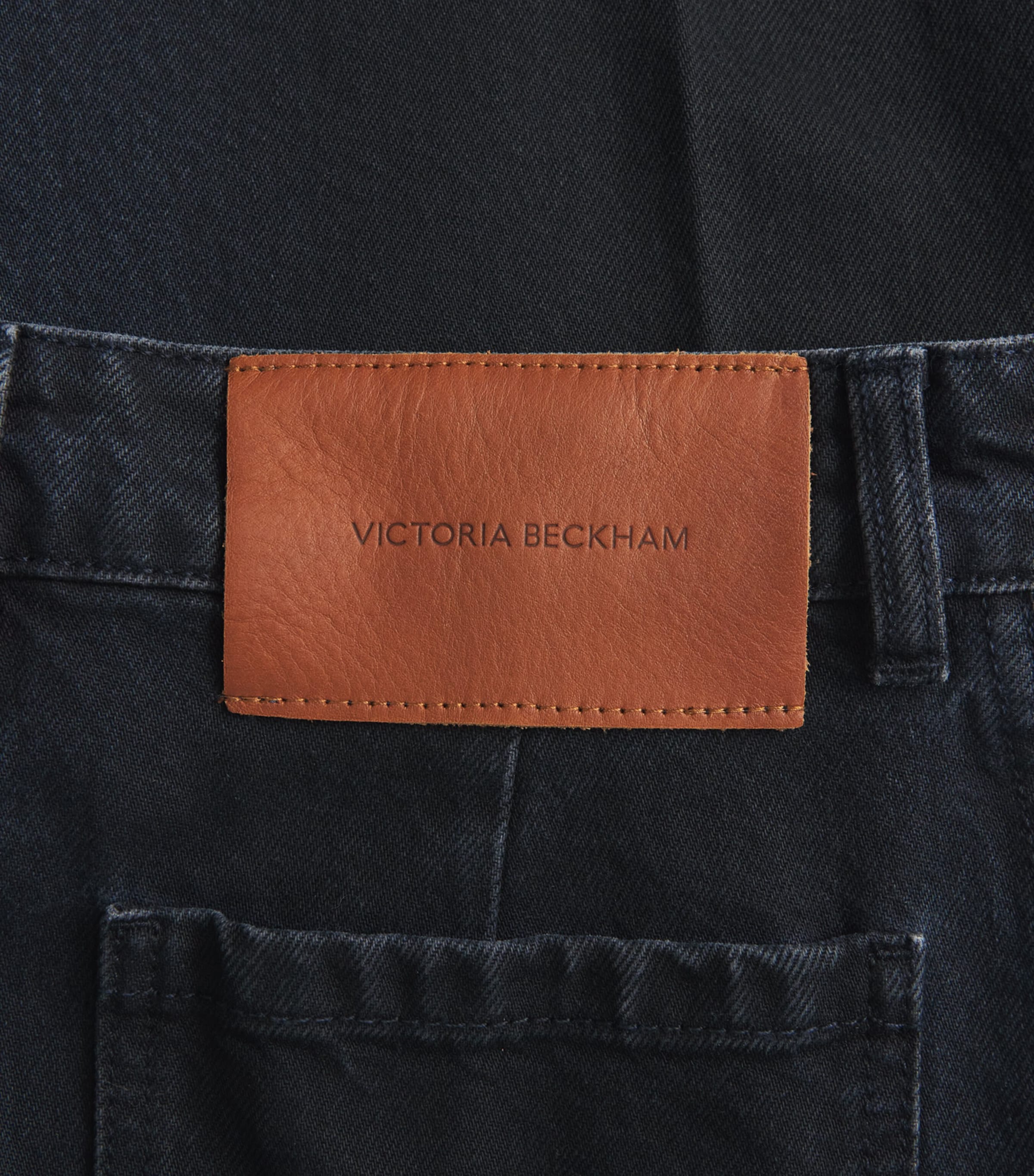 Victoria Beckham Womens Alina High-Rise Wide-Leg Jeans Ink Blue Image 7