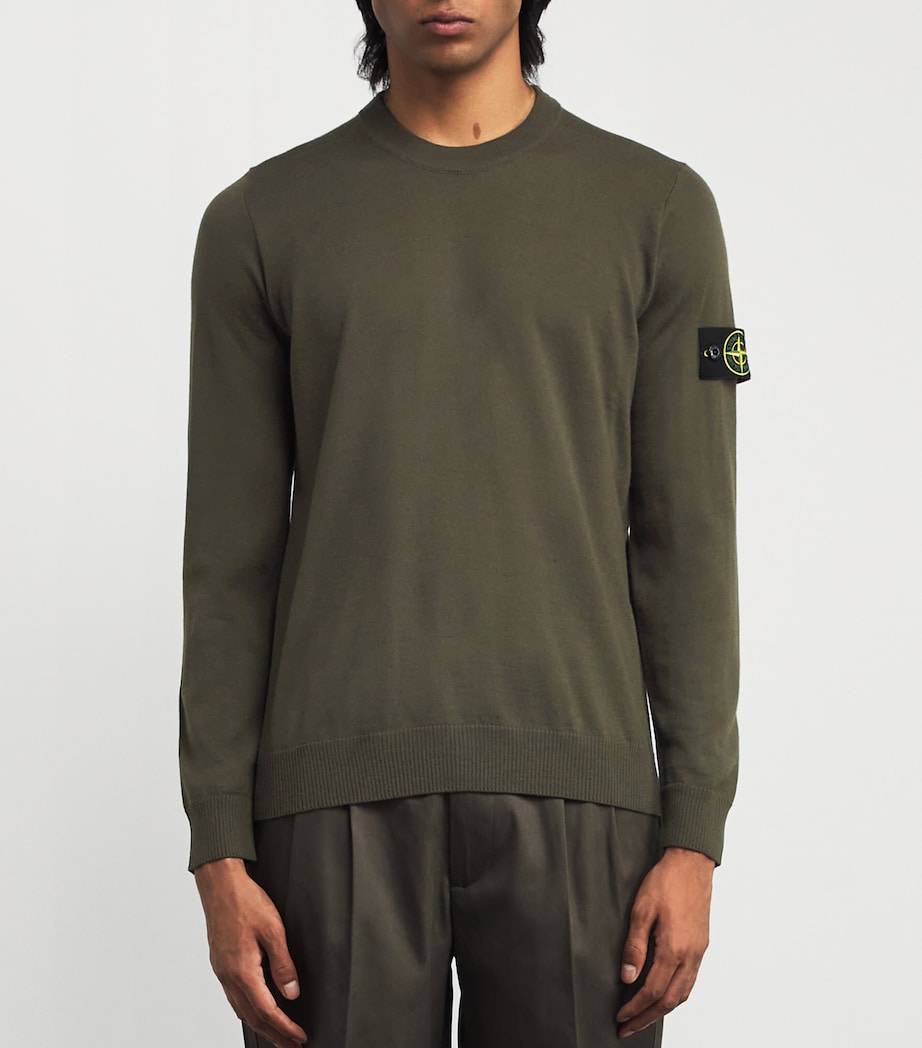 Virgin Wool Crew-Neck Sweater V0054 Image 3