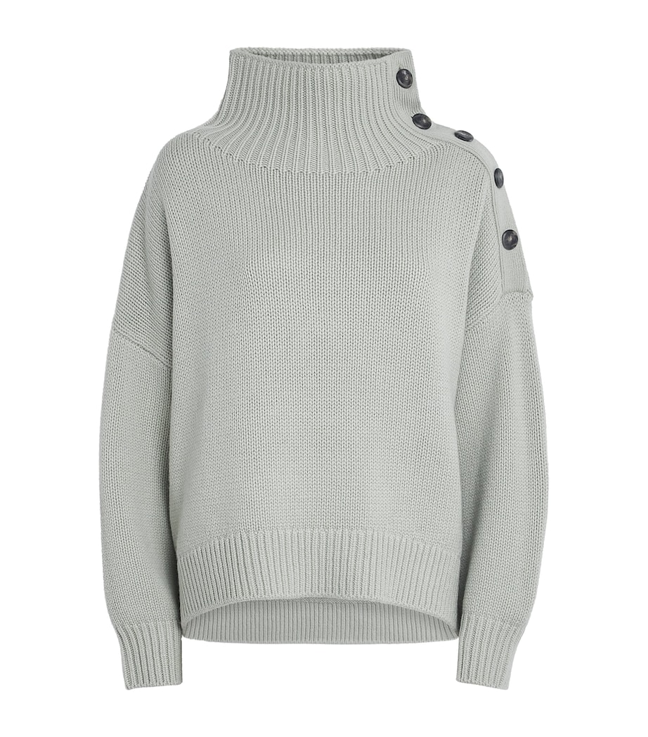 Wool-Cashmere Buttoned Sweater A8210 Image 1