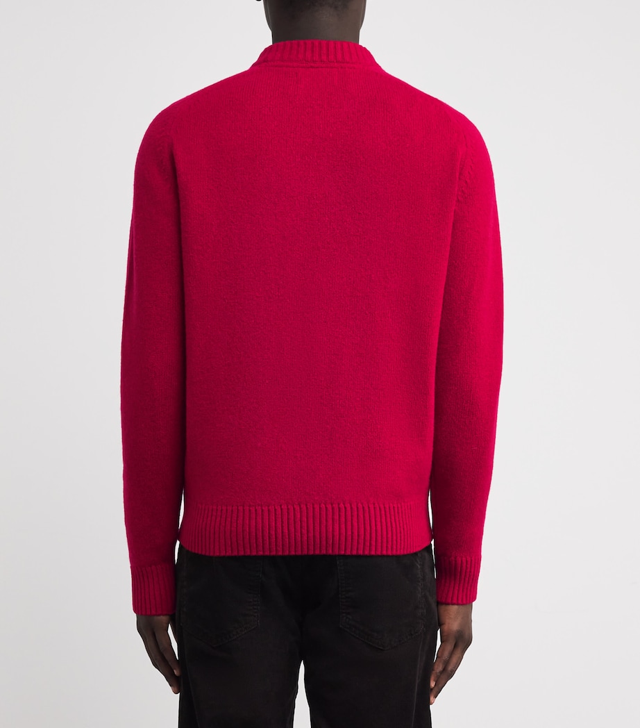 Wool Grangetown Sweater BIKING RED Image 4