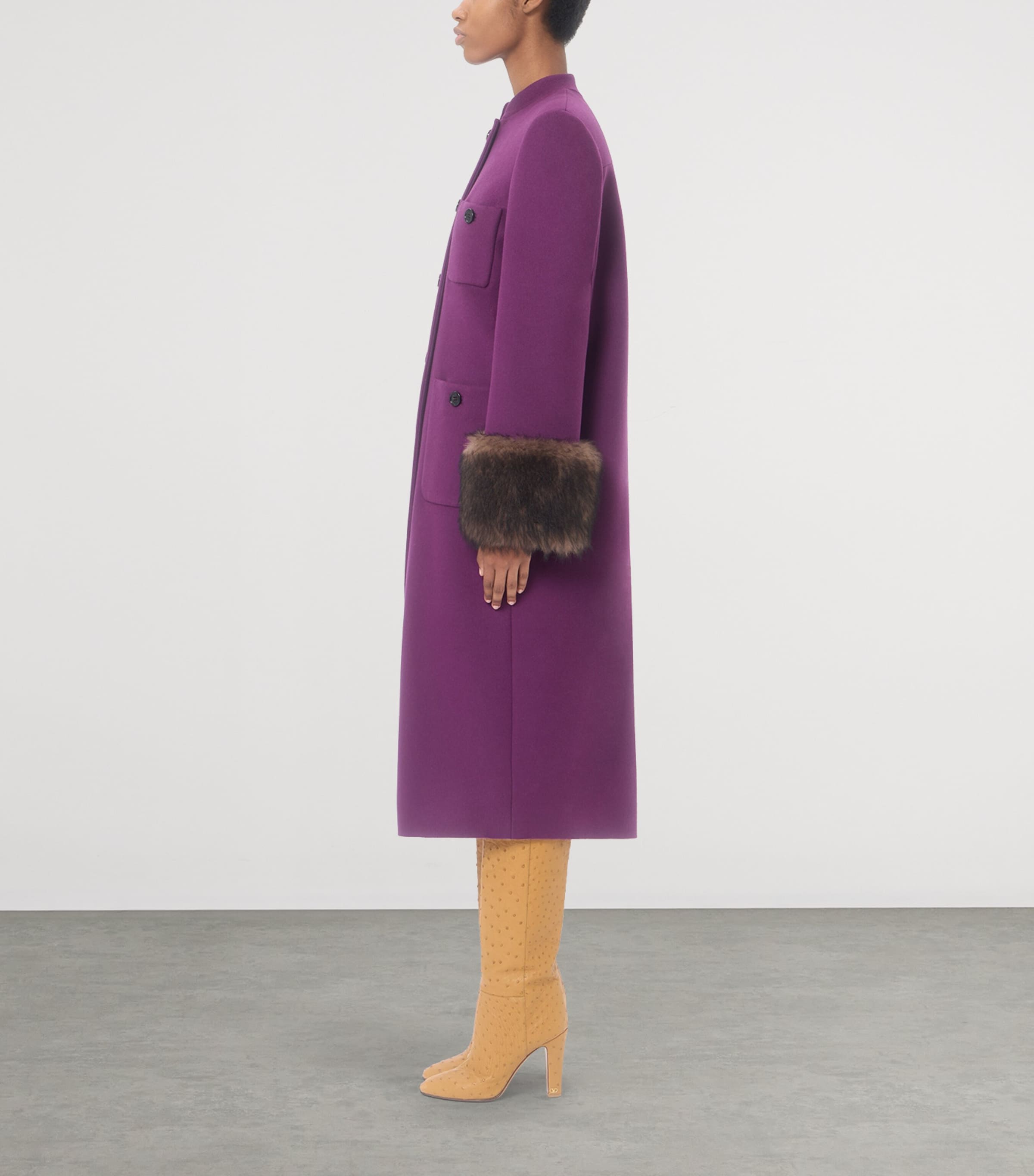 Valentino Womens Virgin Wool-Cashmere Coat Image 4