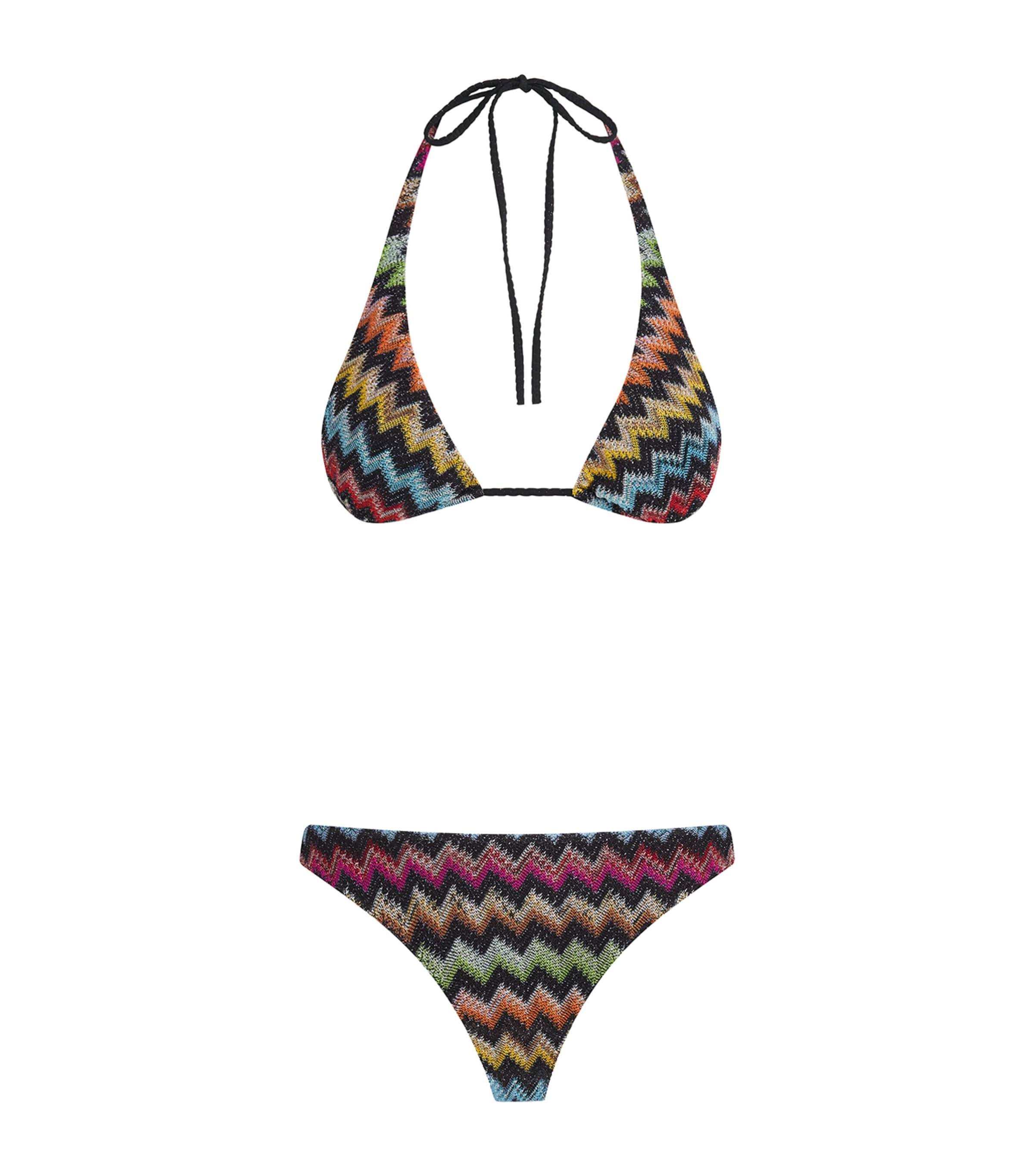 Missoni Womens Zigzag Playful Halterneck Bikini Image 1