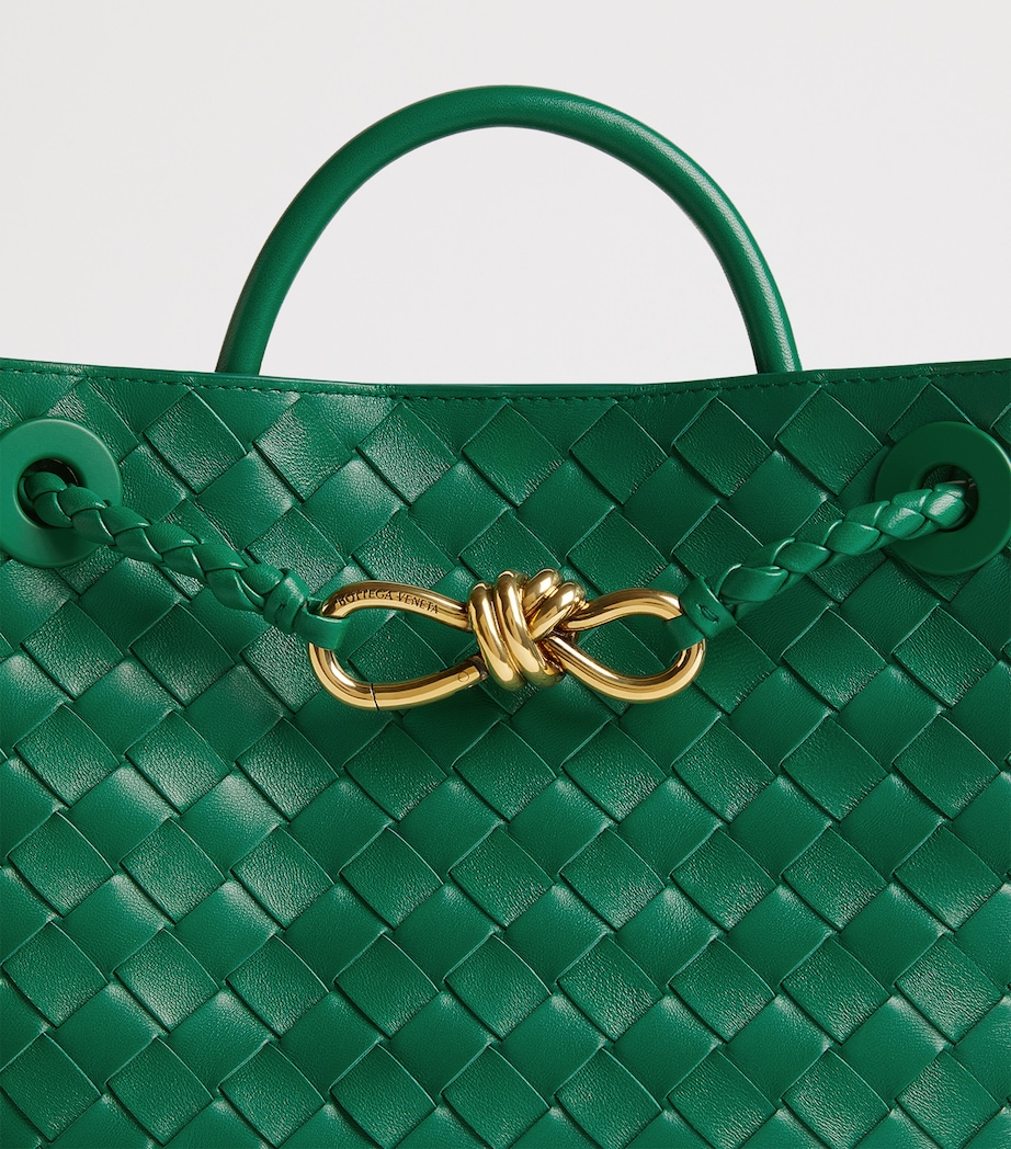 Small Intrecciato Leather Andiamo Top-Handle Bag 3196 Image 8