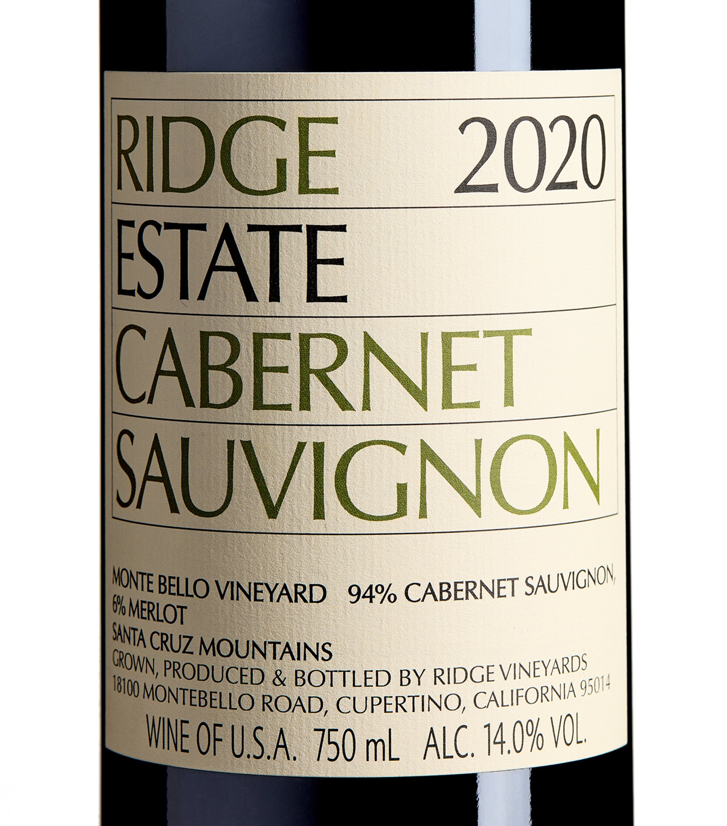 Ridge Estate Cabernet Sauvignon 2020 (75cl) - California, USA Image 2