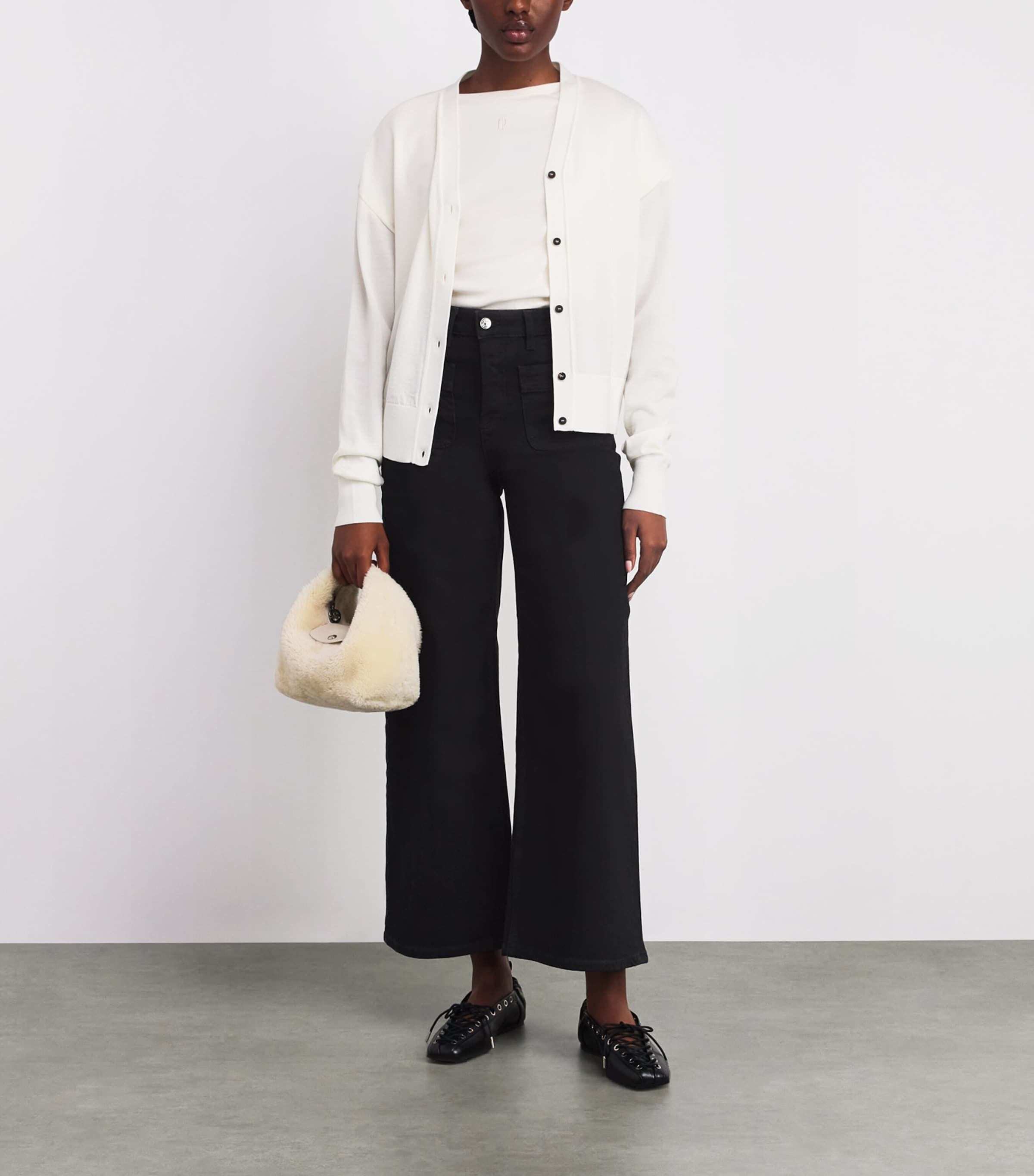 High-Rise Straight Jeans BLACK Image 2