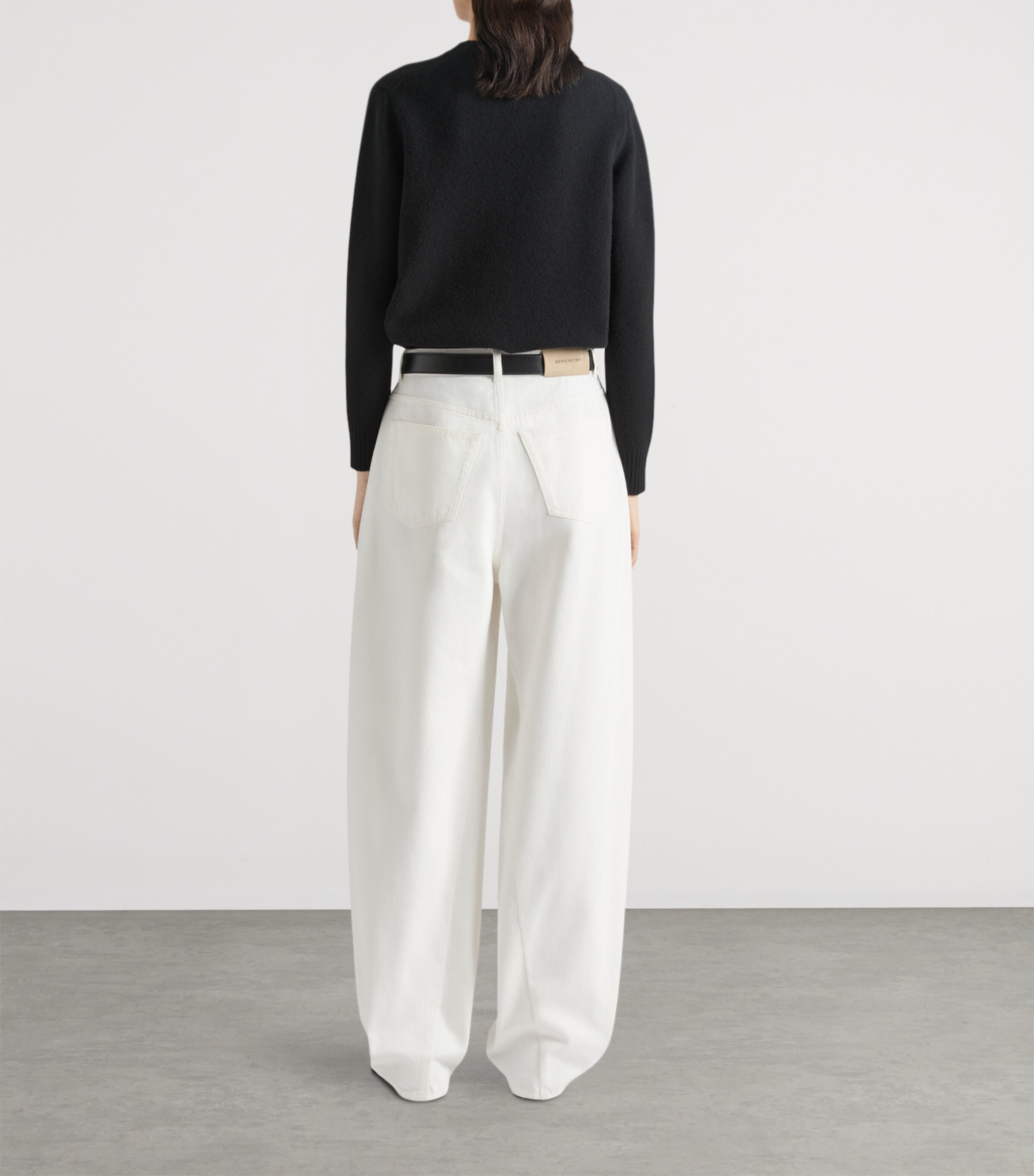 Wool-Cashmere Logo Sweater BLACK Image 3