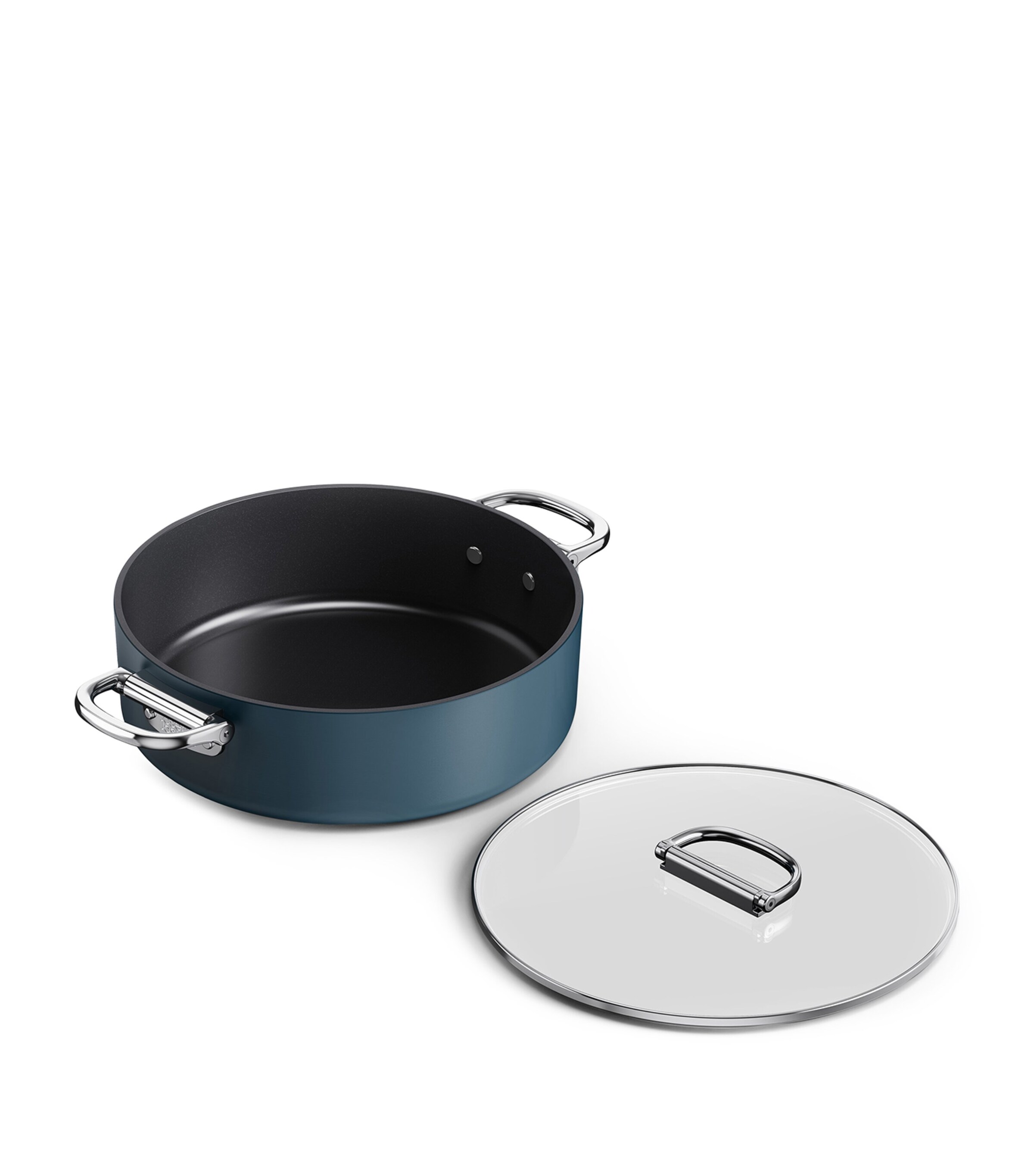 Joseph Joseph Space Non-Stick Folding Handle Casserole Pan and Lid (28cm) | Kitchenware | Cookware | Casserole Dishes | Designers | Joseph Joseph