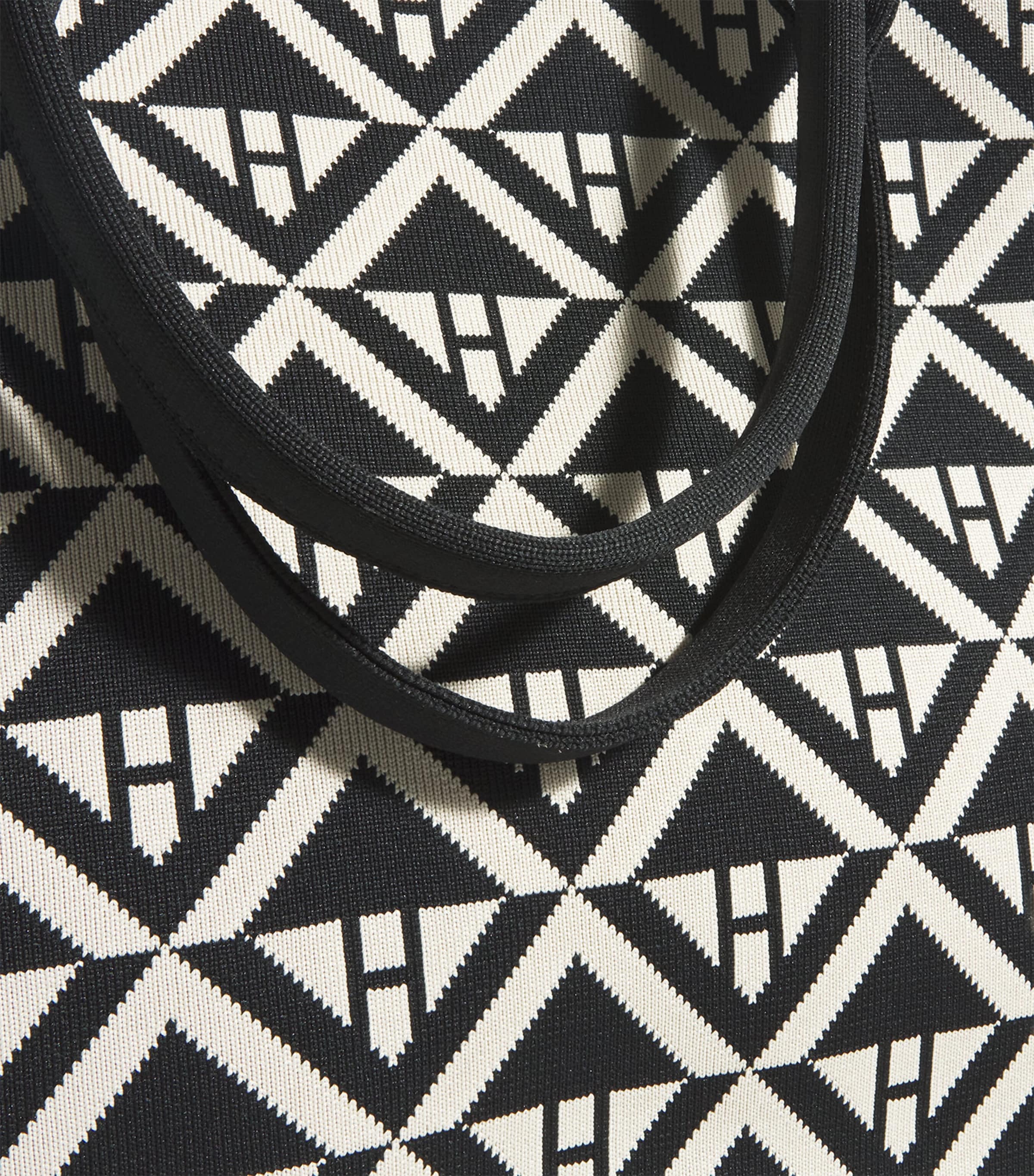 Large Geometric Tote Bag BLACK Image 4
