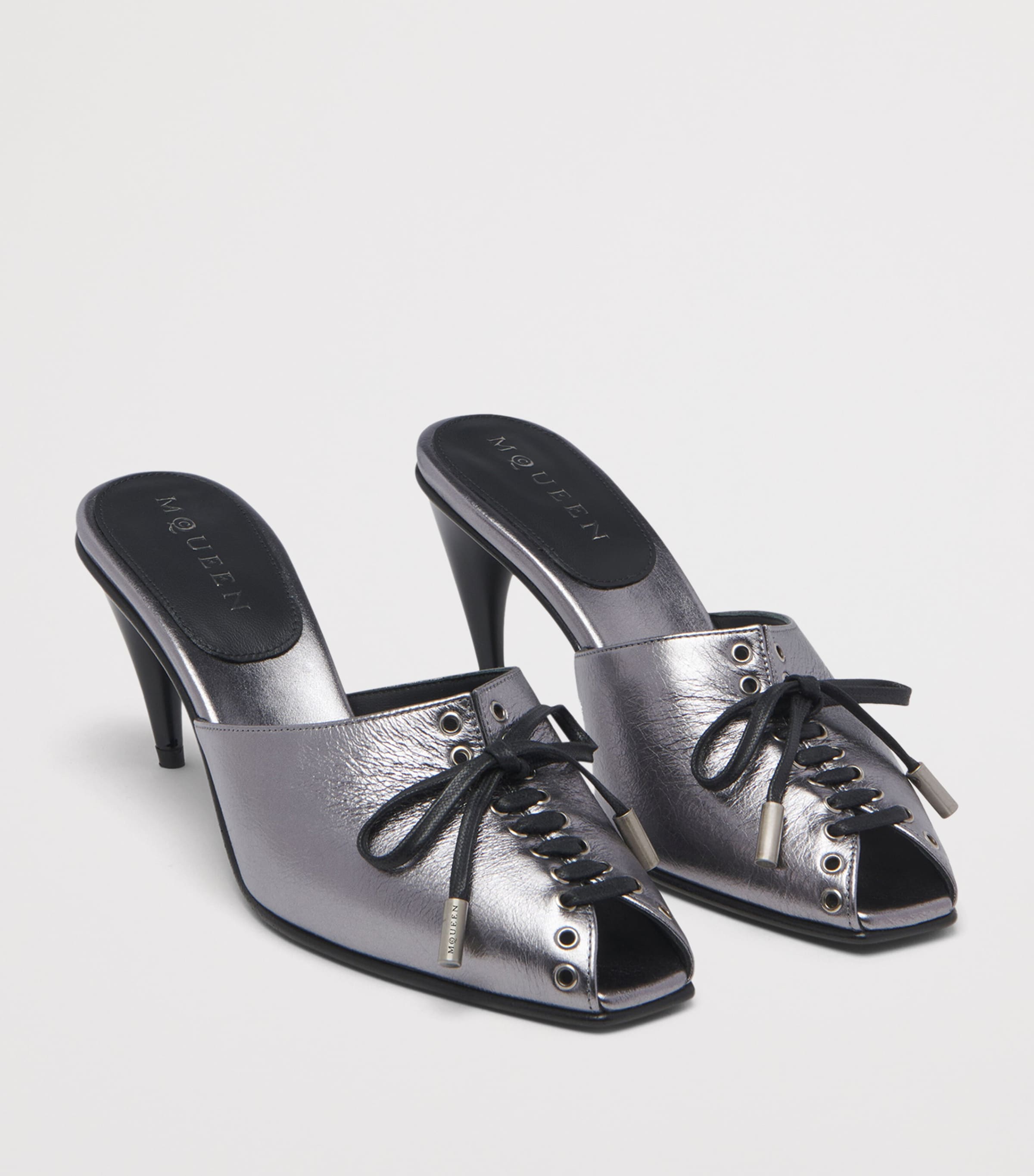 McQueen Leather Lexie Heeled Mules 70 Image 3