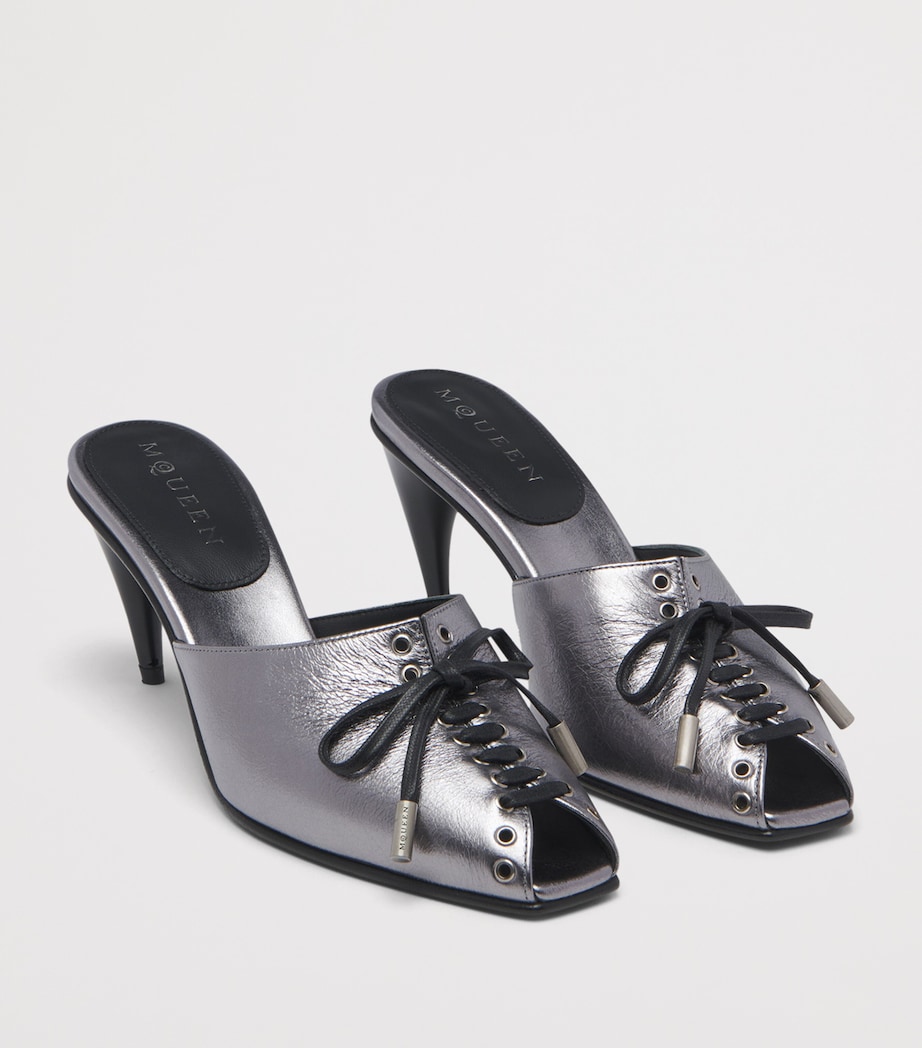McQueen Leather Lexie Heeled Mules 70 Image 3