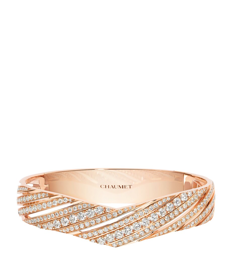 Rose Gold and Diamond Joséphine Aigrette Bangle PINK GOLD Image 1
