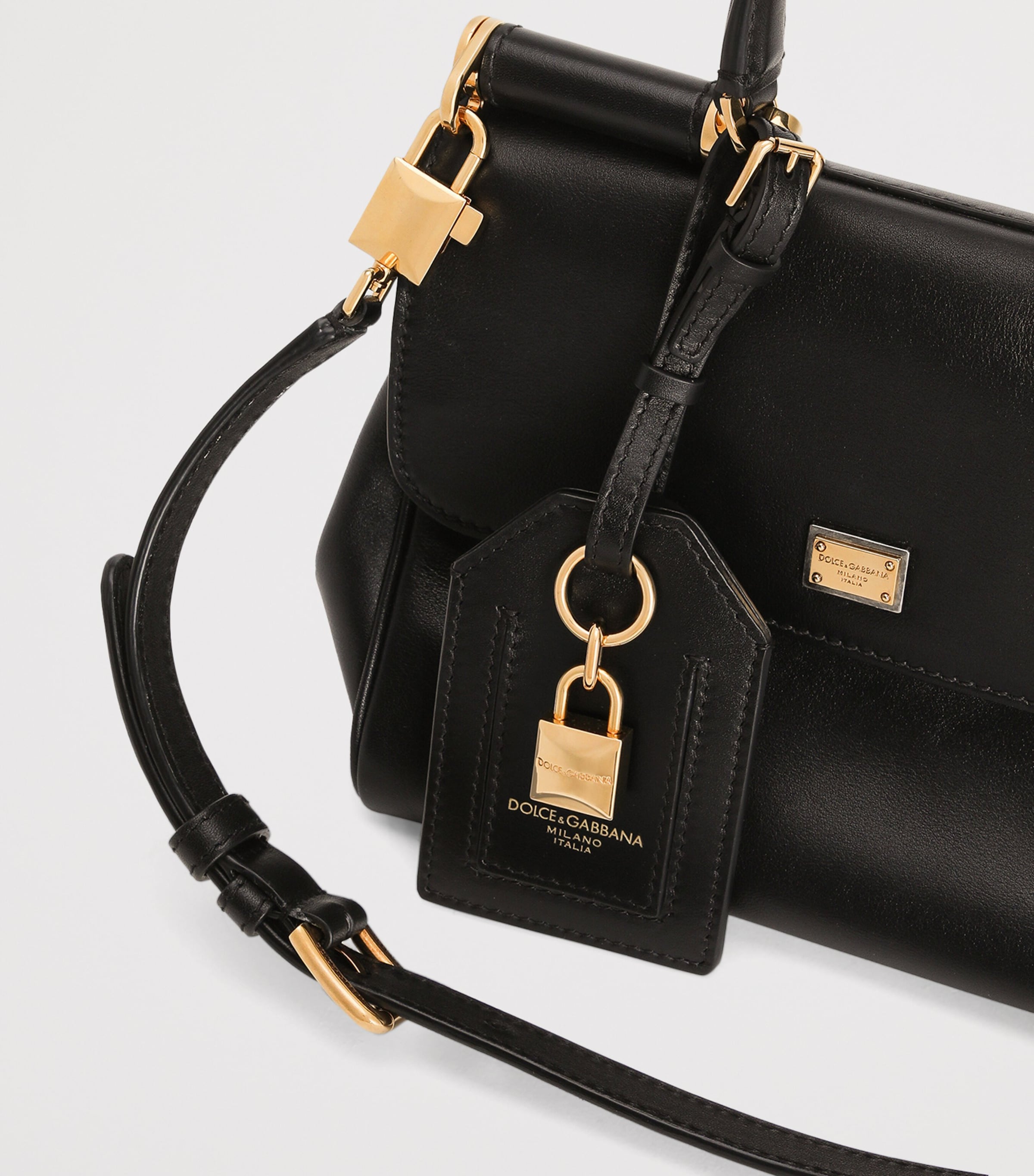 Leather My Sicily Top-Handle Bag 80999-BLACK Image 3