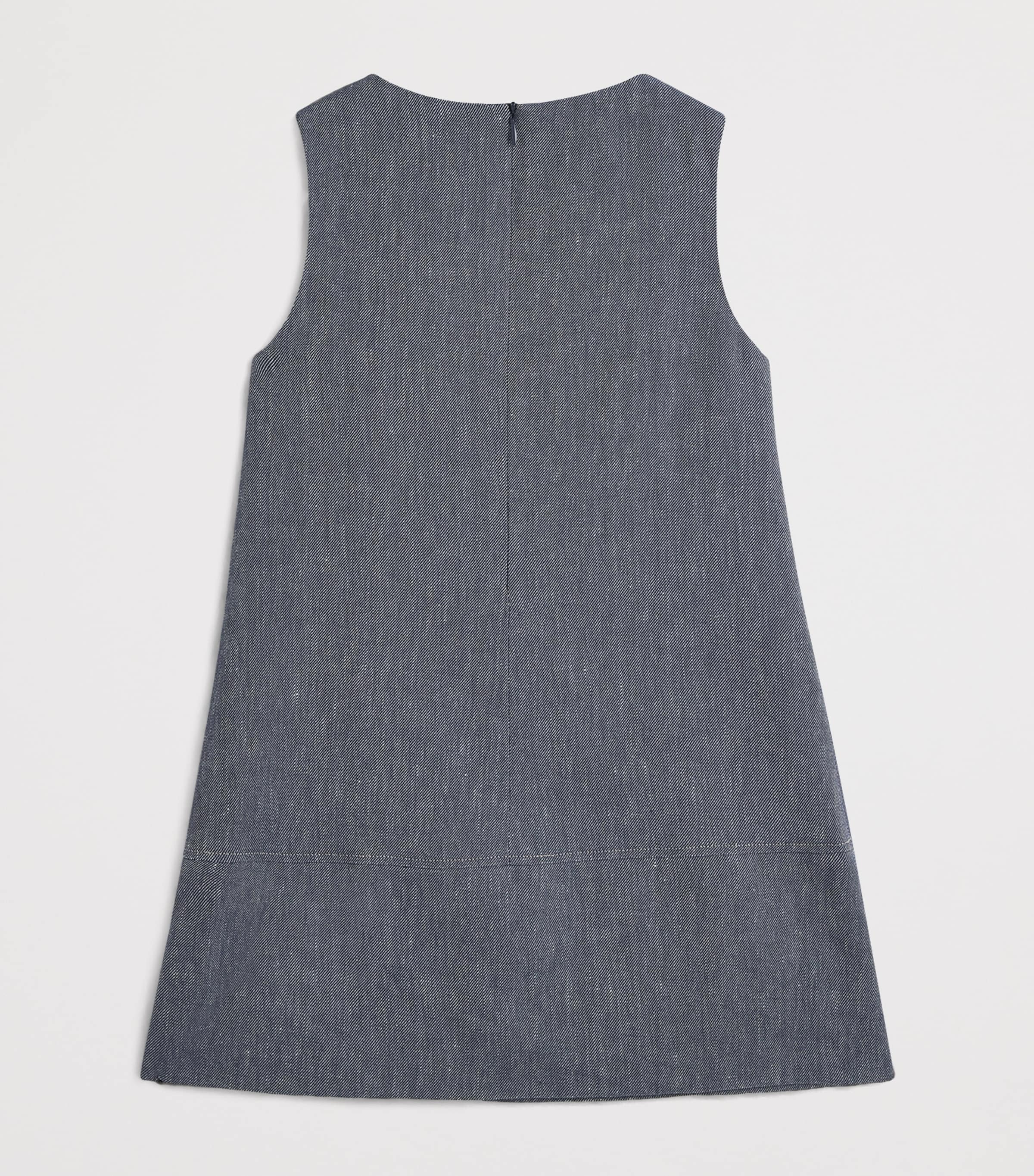 Linen-Cotton Dress (4-14 Years) FOLKSTONE GRAY Image 2