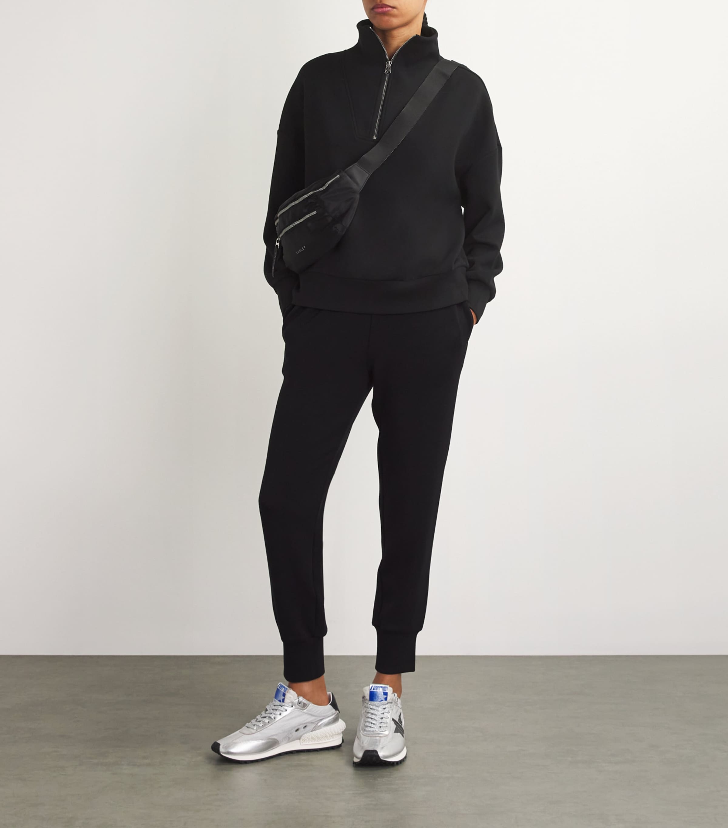 DoubleSoft Hawley Half-Zip Sweatshirt BLACK Image 2