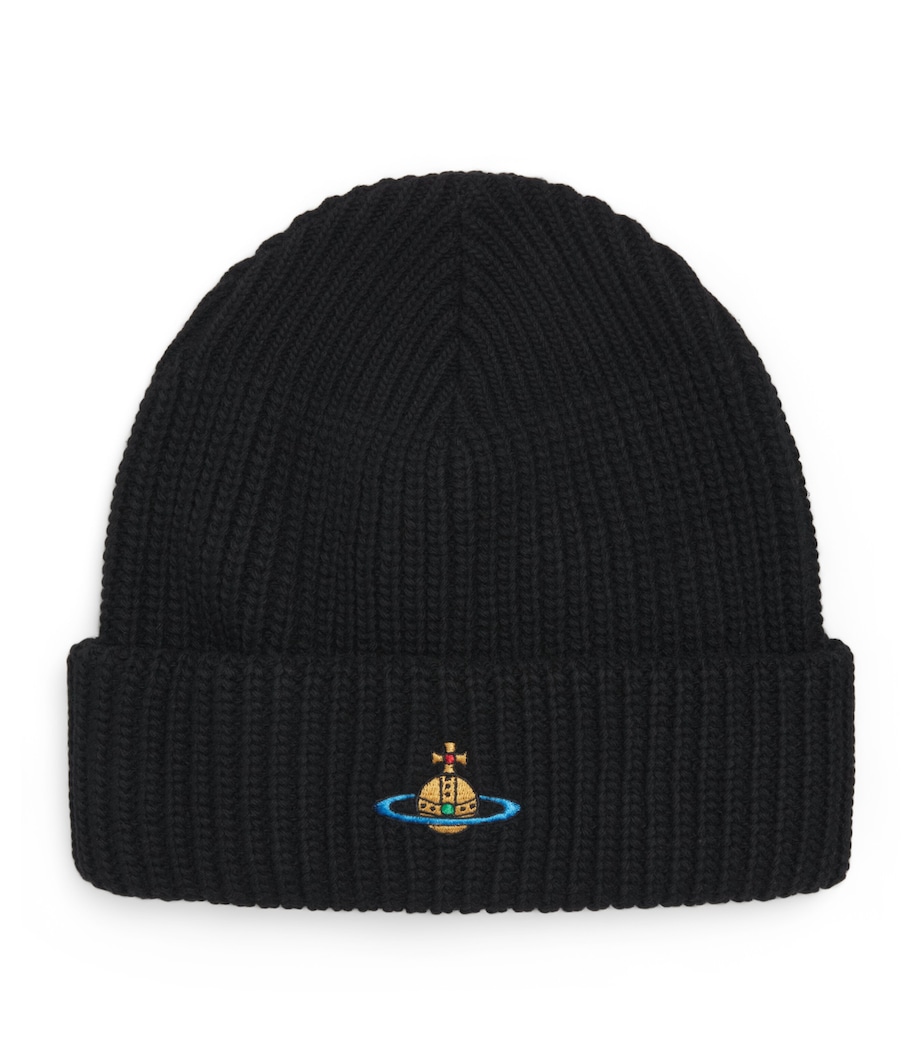 Vivienne Westwood VW M SPORTY BEANIE. Black Image 1