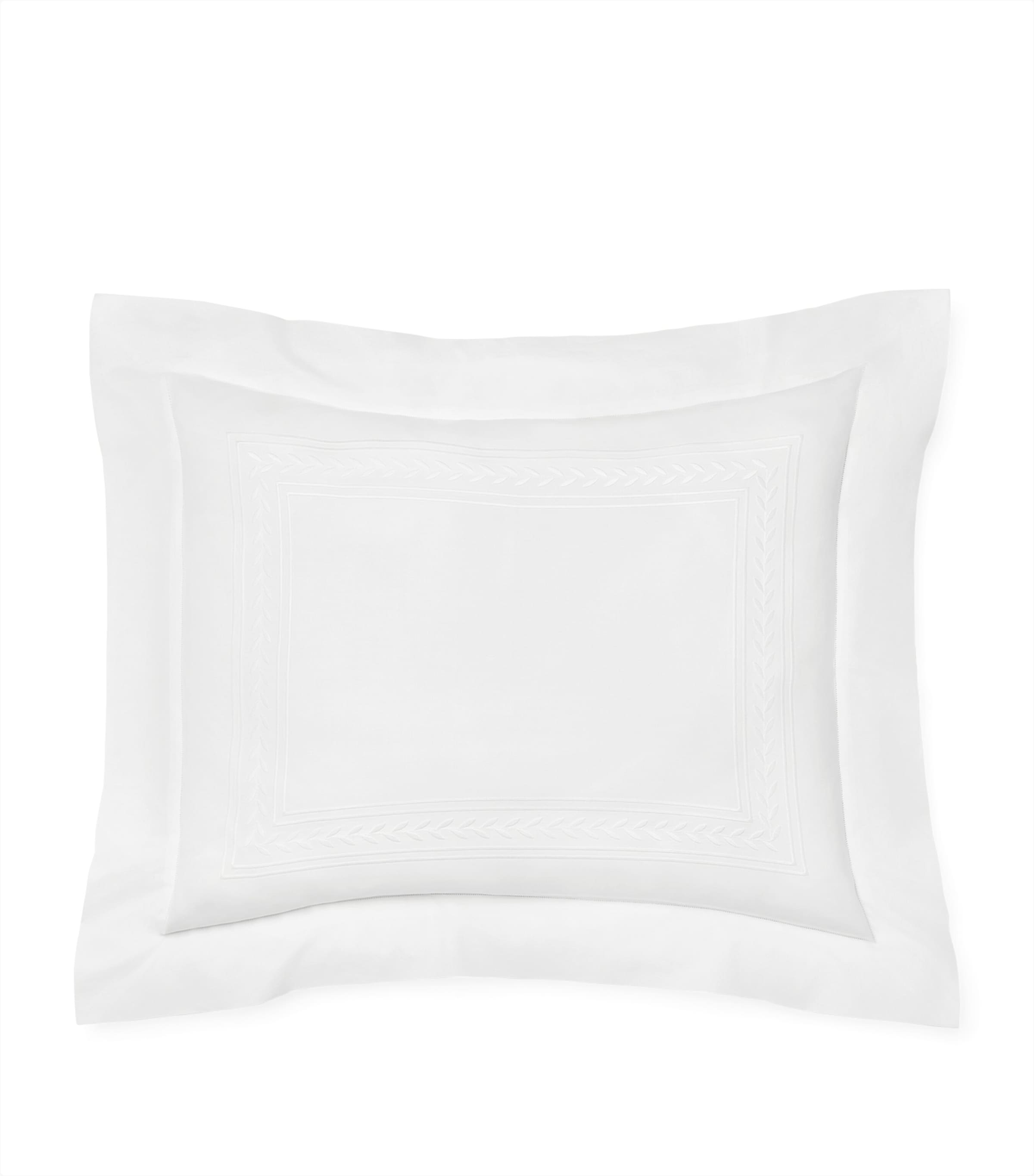 Pratesi Impero Oxford Sham Pillowcase (50cm x 75cm) White/white Image 1