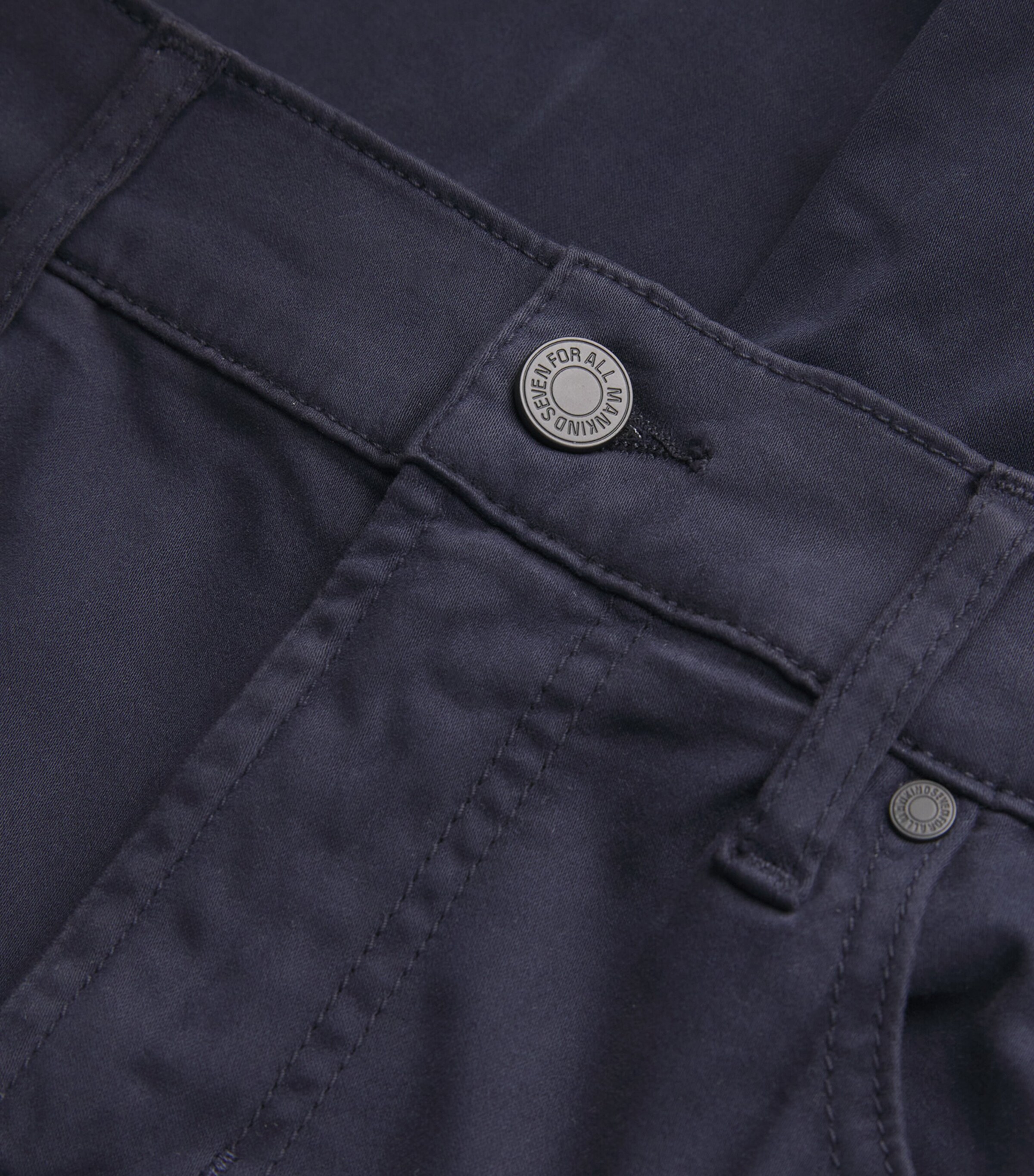 7 For All Mankind Mens Slimmy Lux Performance Plus Jeans Stretch Sateen Navy Image 5