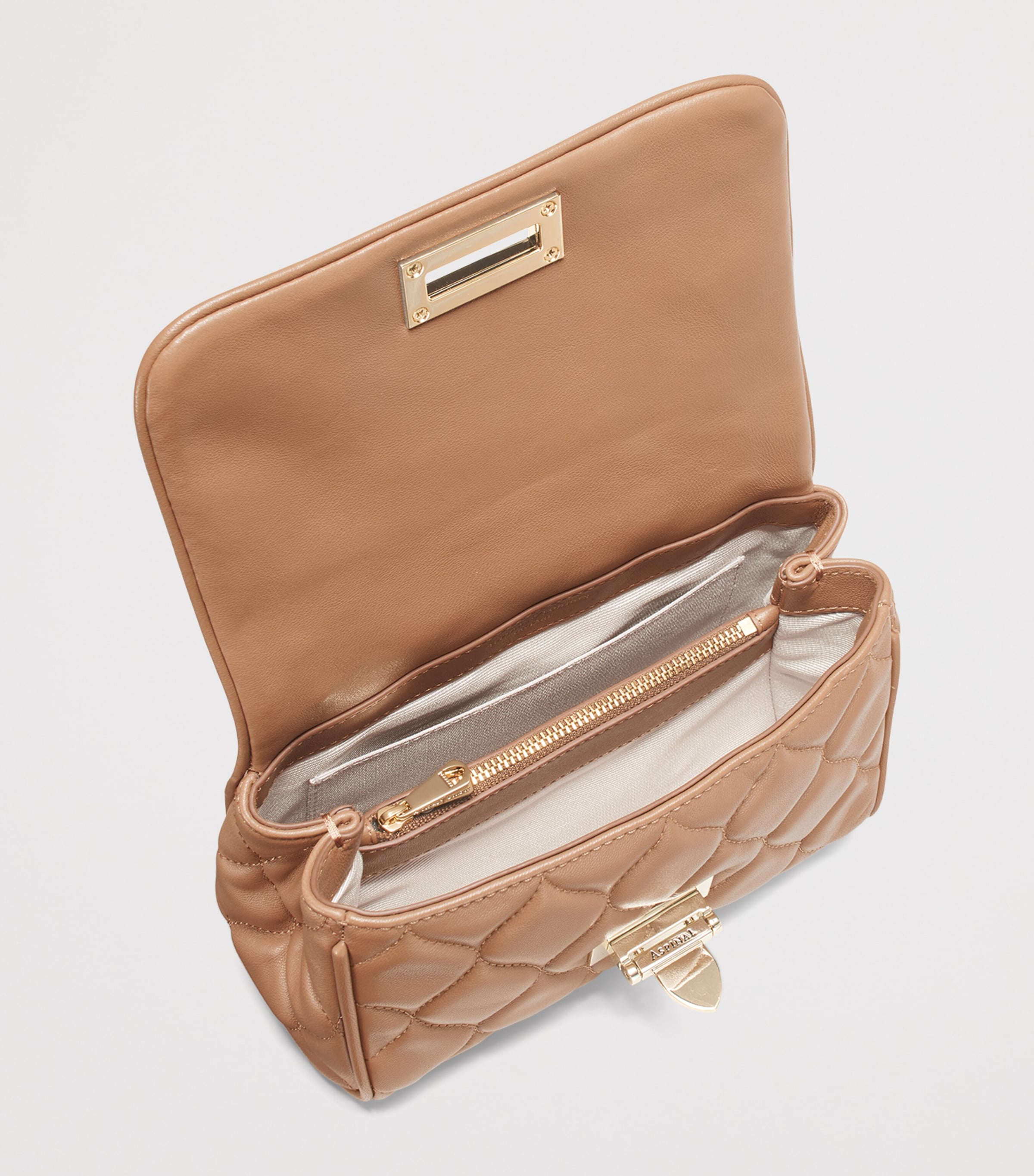 Small Leather Lottie Cross-Body Bag CARAMEL Image 5