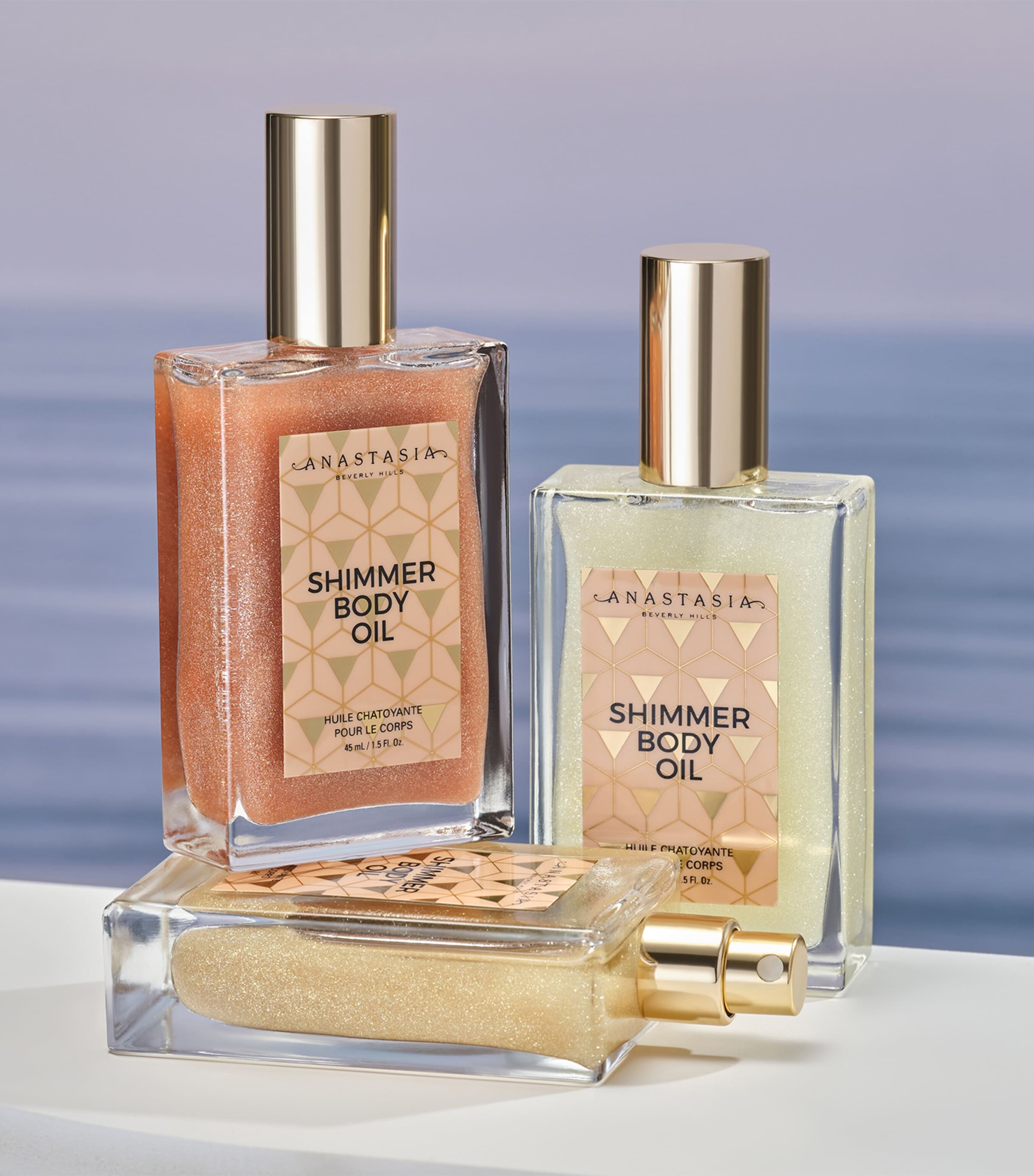 Shimmer Body Oil (45ml) ROSE GOLD Image 4