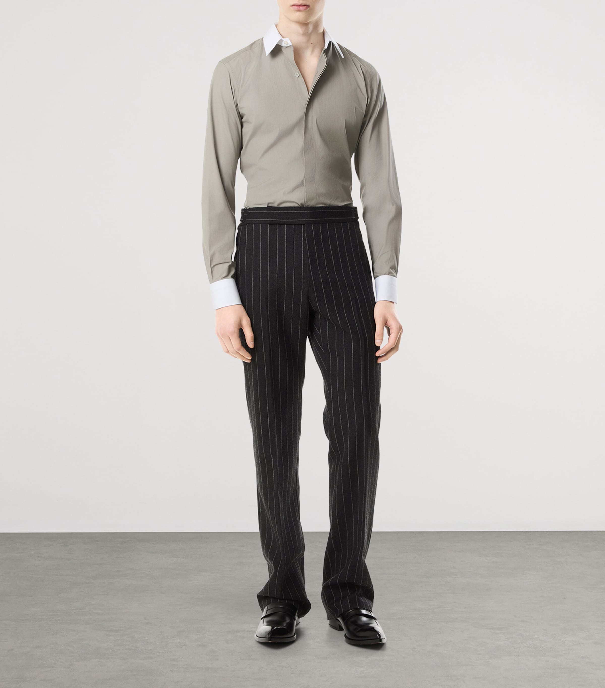 Cotton Contrast-Trim Shirt TAK Image 3