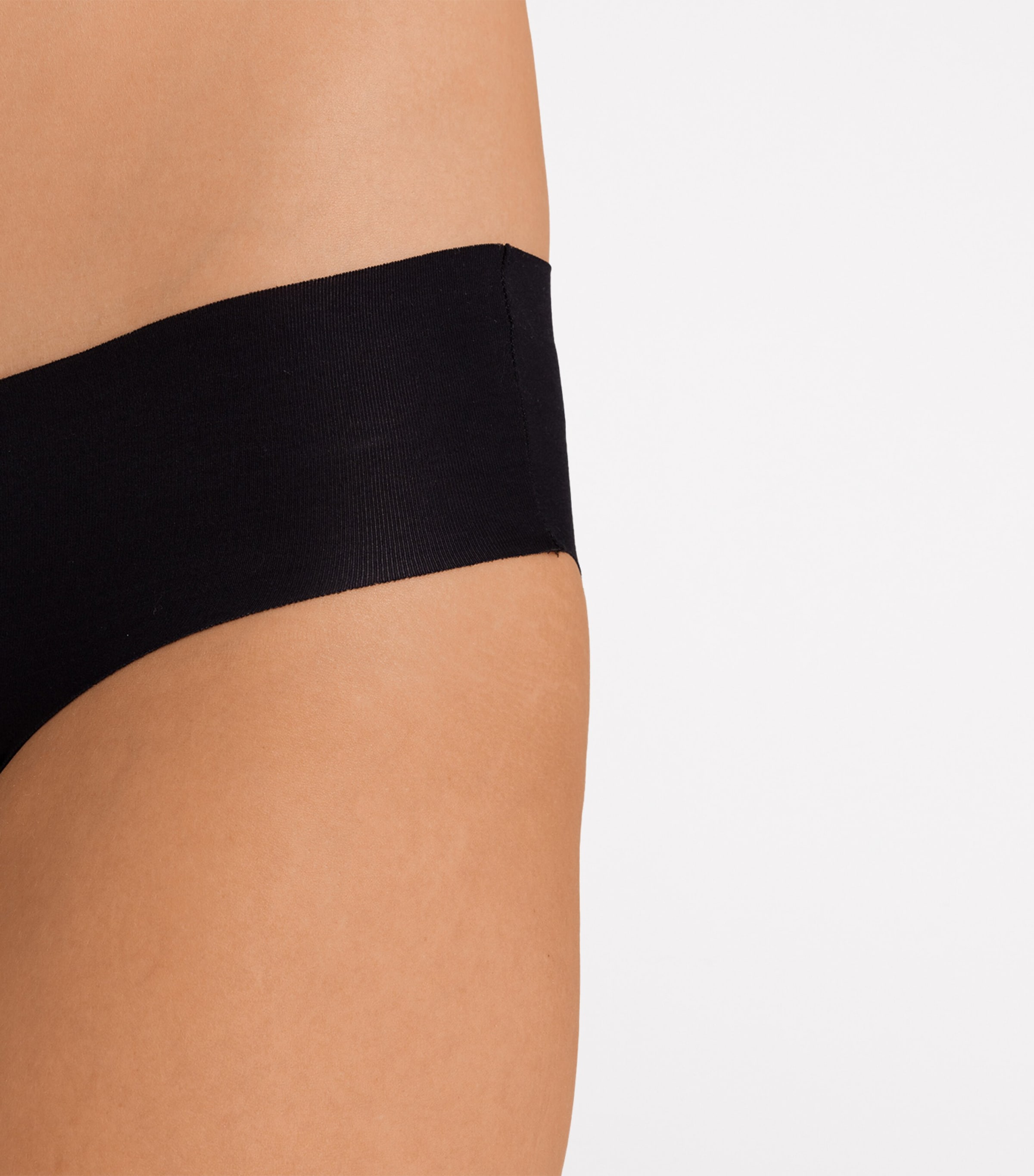 Invisible Cotton Midi Briefs BLACK Image 6