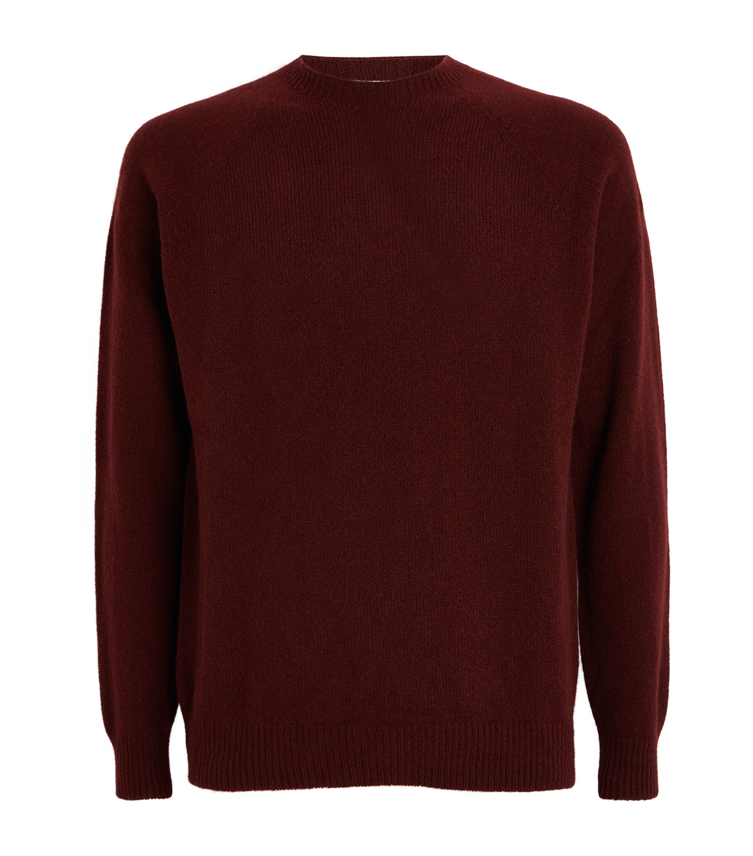 Sunspel Lambswool Jumper In Burgundy