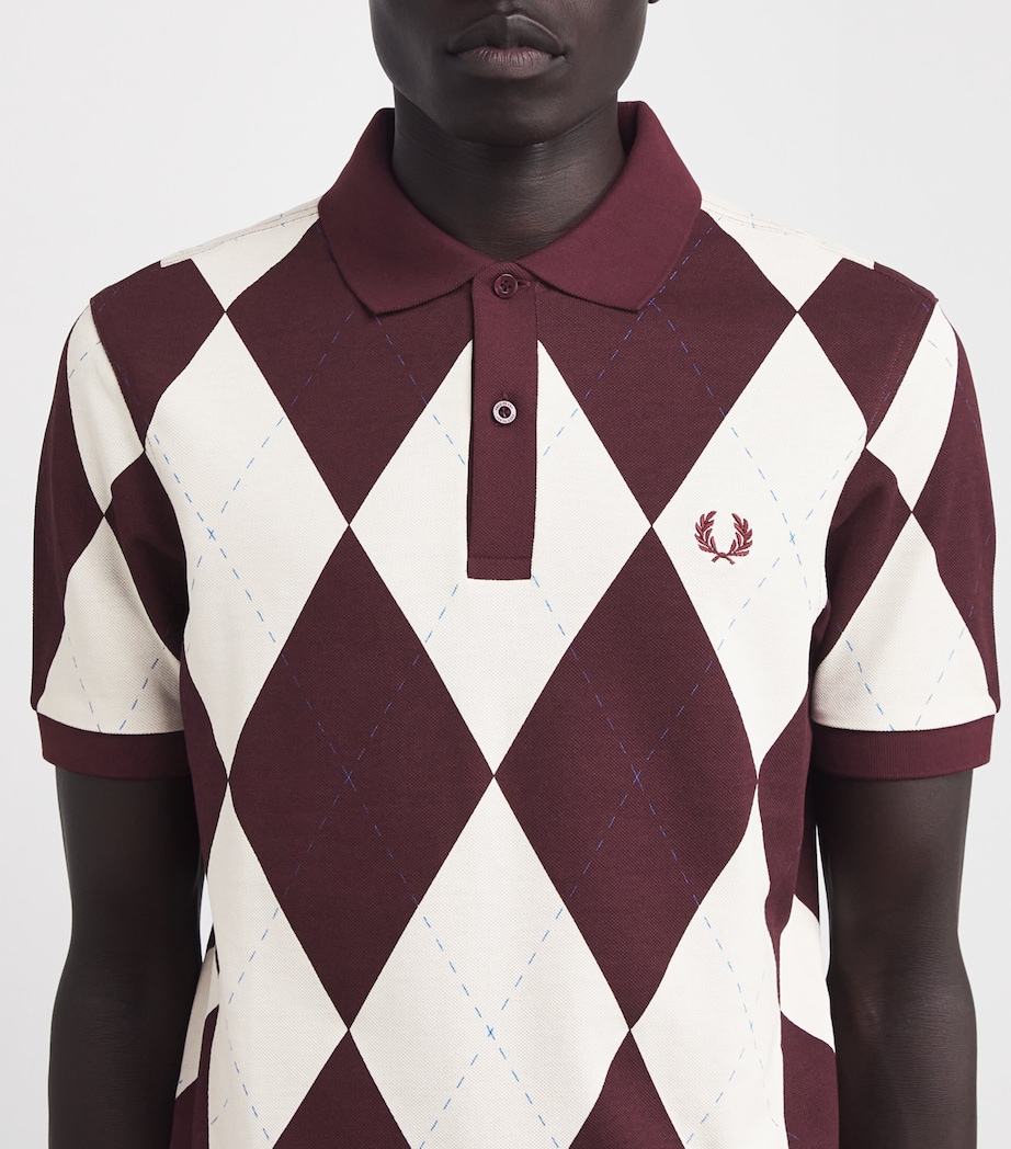 Cotton Argyle Polo 560-ECRU Image 6