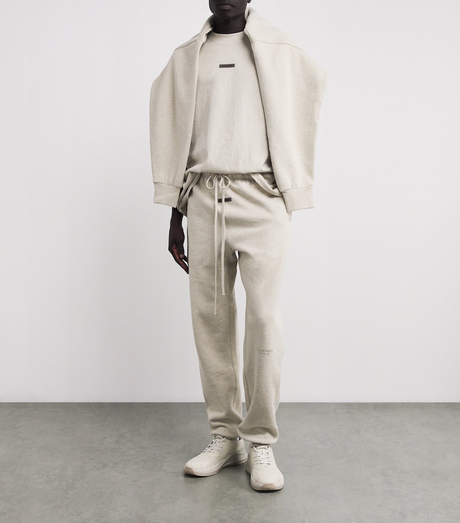 Cotton Marl Oversized Logo T-Shirt HEATHER STONE Image 2