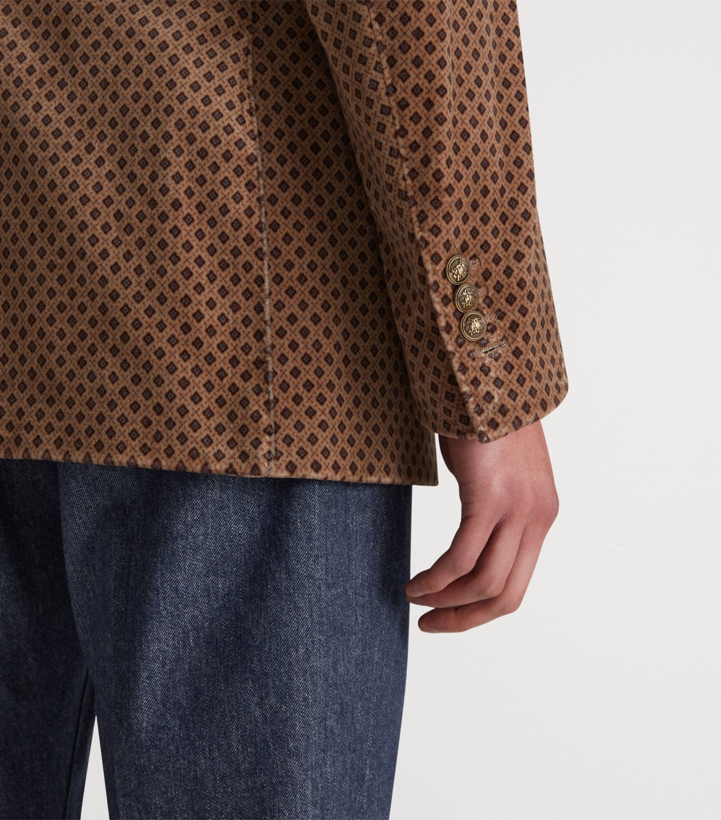 Cotton Print Bourdon Evening Suit Jacket 284FAWN Image 5