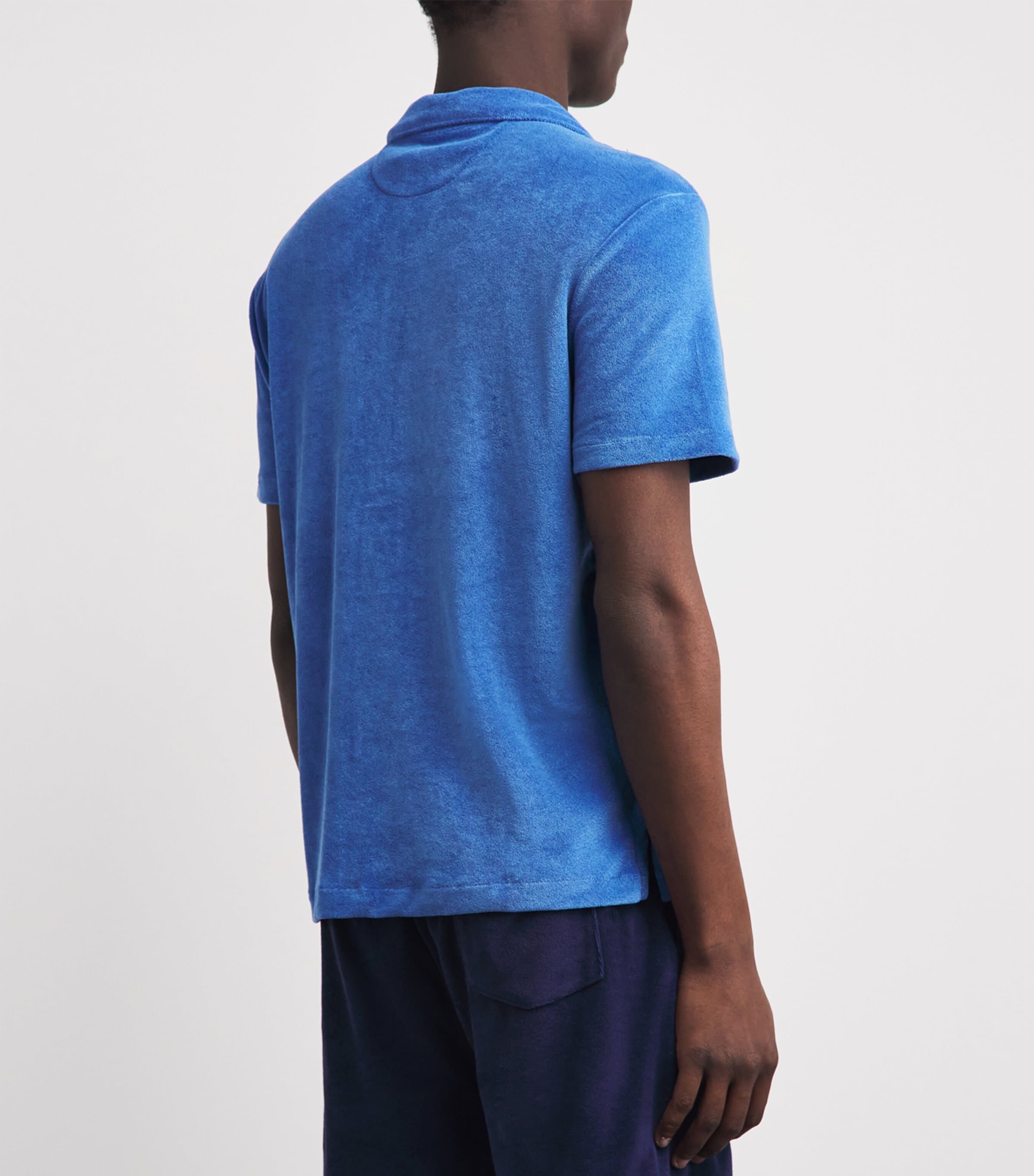 Polo Ralph Lauren Mens Terry Cotton Short-Sleeve Shirt Modern Royal Image 5