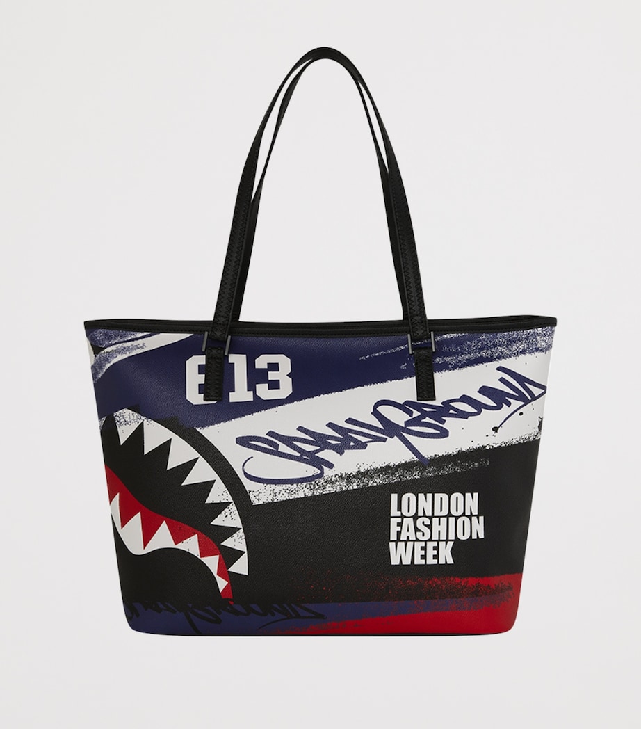 Sprayground x London Fashion Week Runway Ready Tote Bag BLUE Image 3