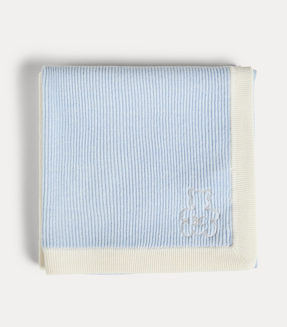 Brunello Cucinelli Kids Cashmere Embroidered Bernie Blanket Image 2