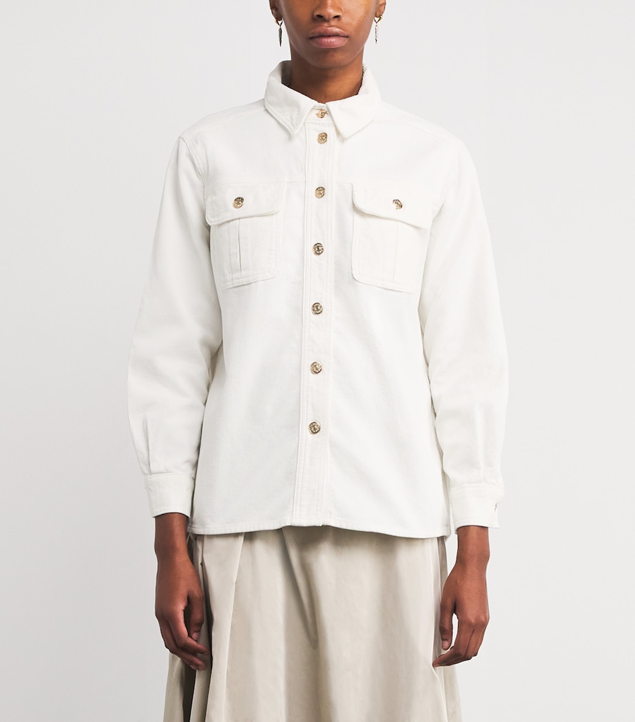Cotton Corduroy Shirt ECRU Image 3