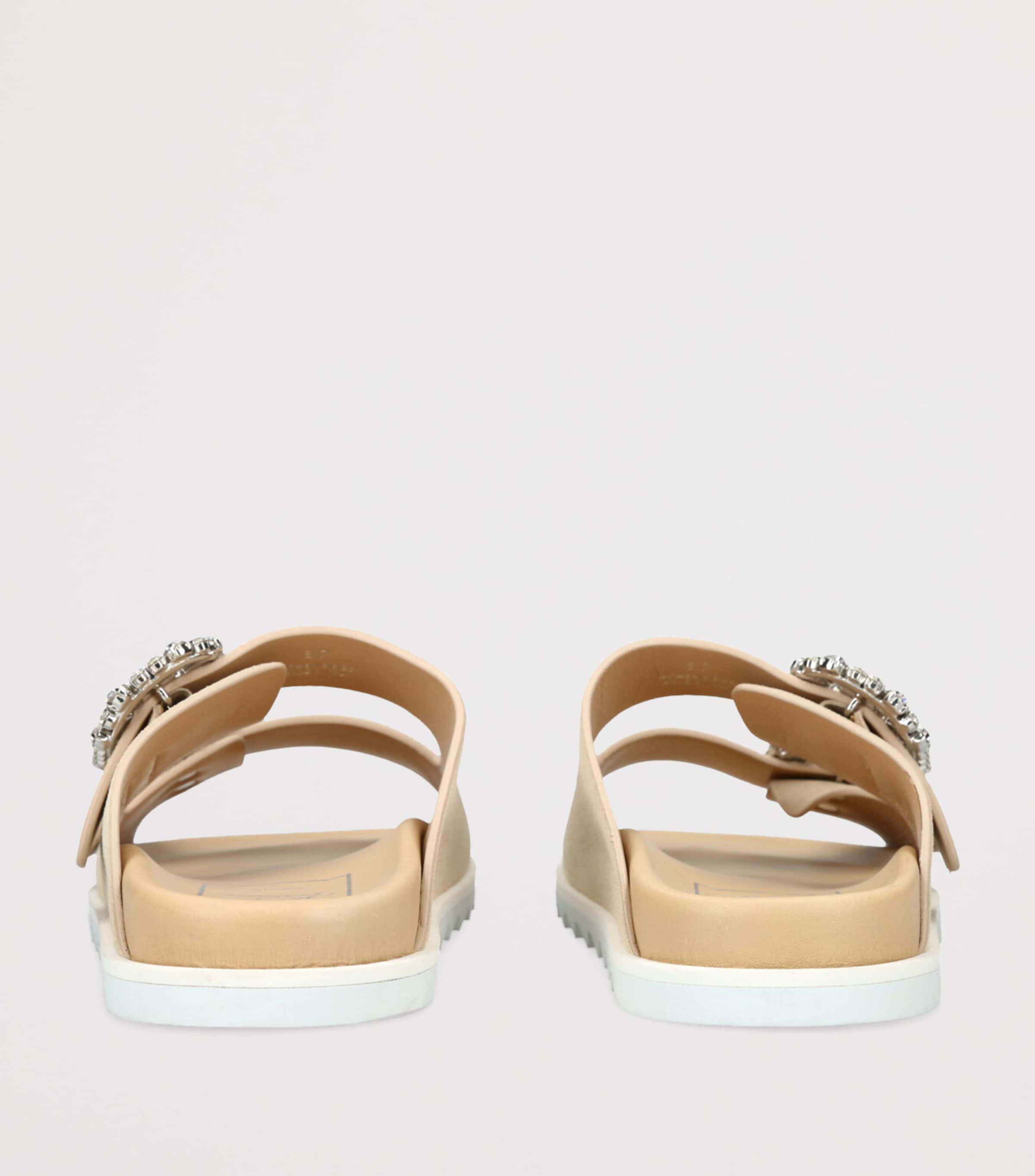 Leather Slidy Viv Strass Sandals BEIGE COMB Image 2