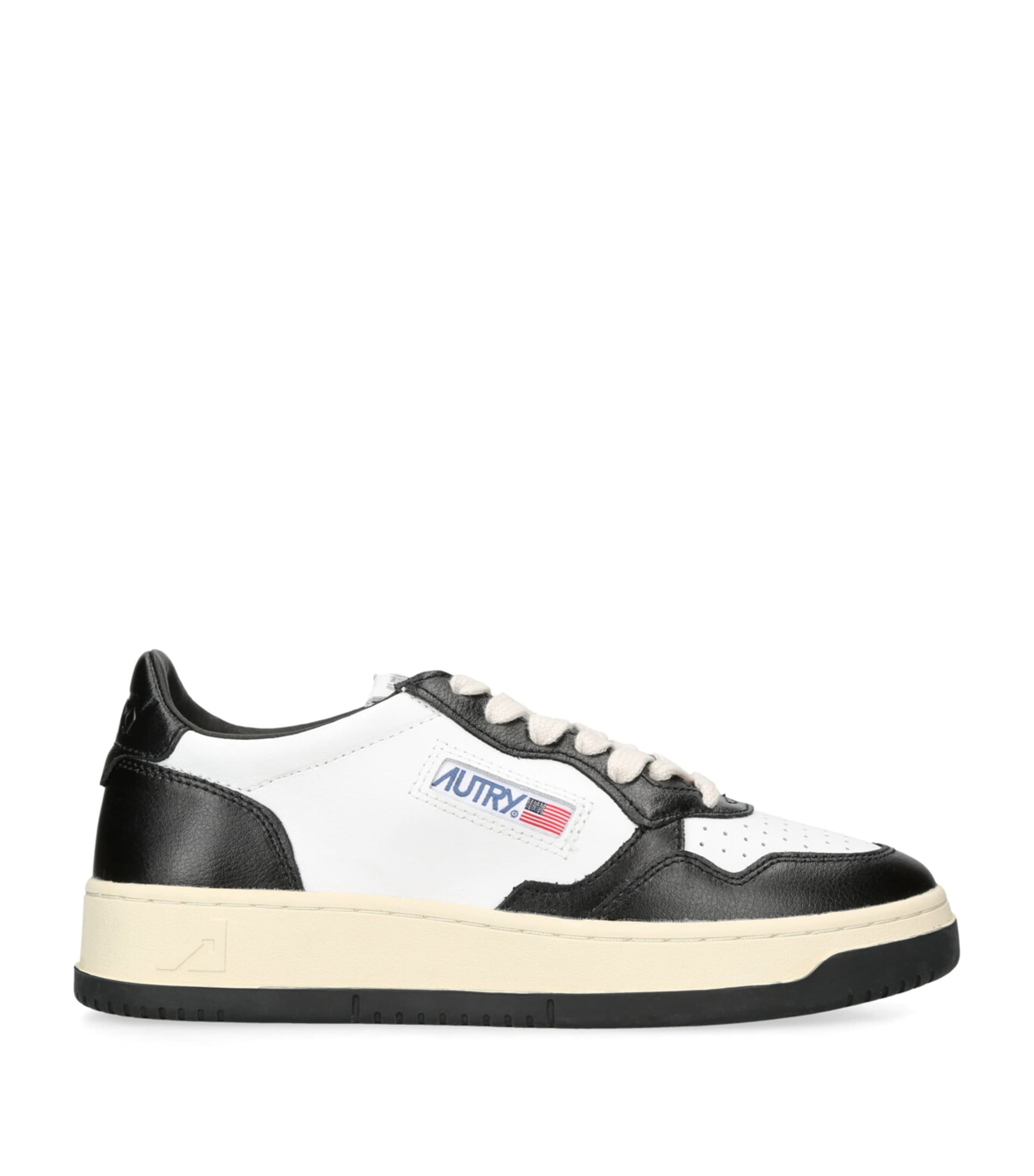 Shop Autry Leather Medalist Low-top Sneakers In Black