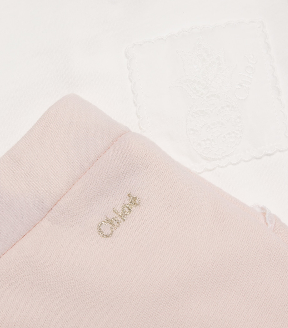 Top and Shorts Set (6-18 Months) S01 PINK WHITE Image 4